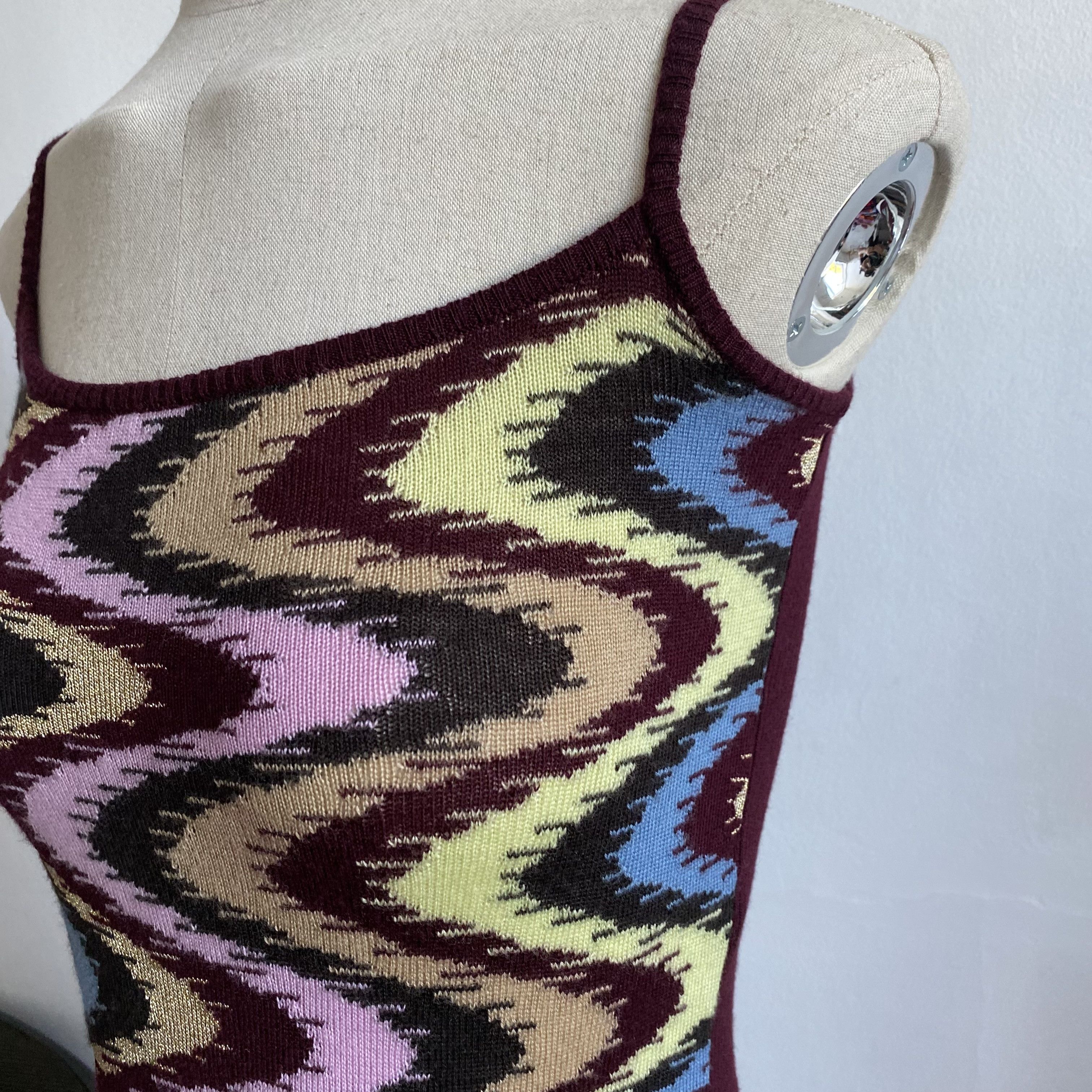 Dolce & Gabbana 💎 Dolce & Gabbana Striped Wool Tank Top Y2K Size M / US 6-8 / IT 42-44 - 3 Thumbnail