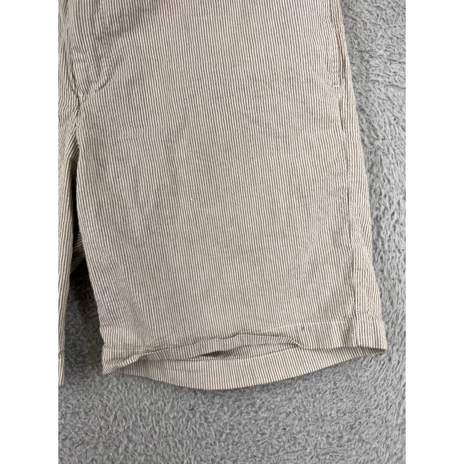 Peter Millar Peter Millar Shorts Mens Beige Striped Chino Golf Knit Stretch 34 Regular Beige Mens Golf Shorts 34 Peter Millar Size US 34 / EU 50 - 5 Thumbnail