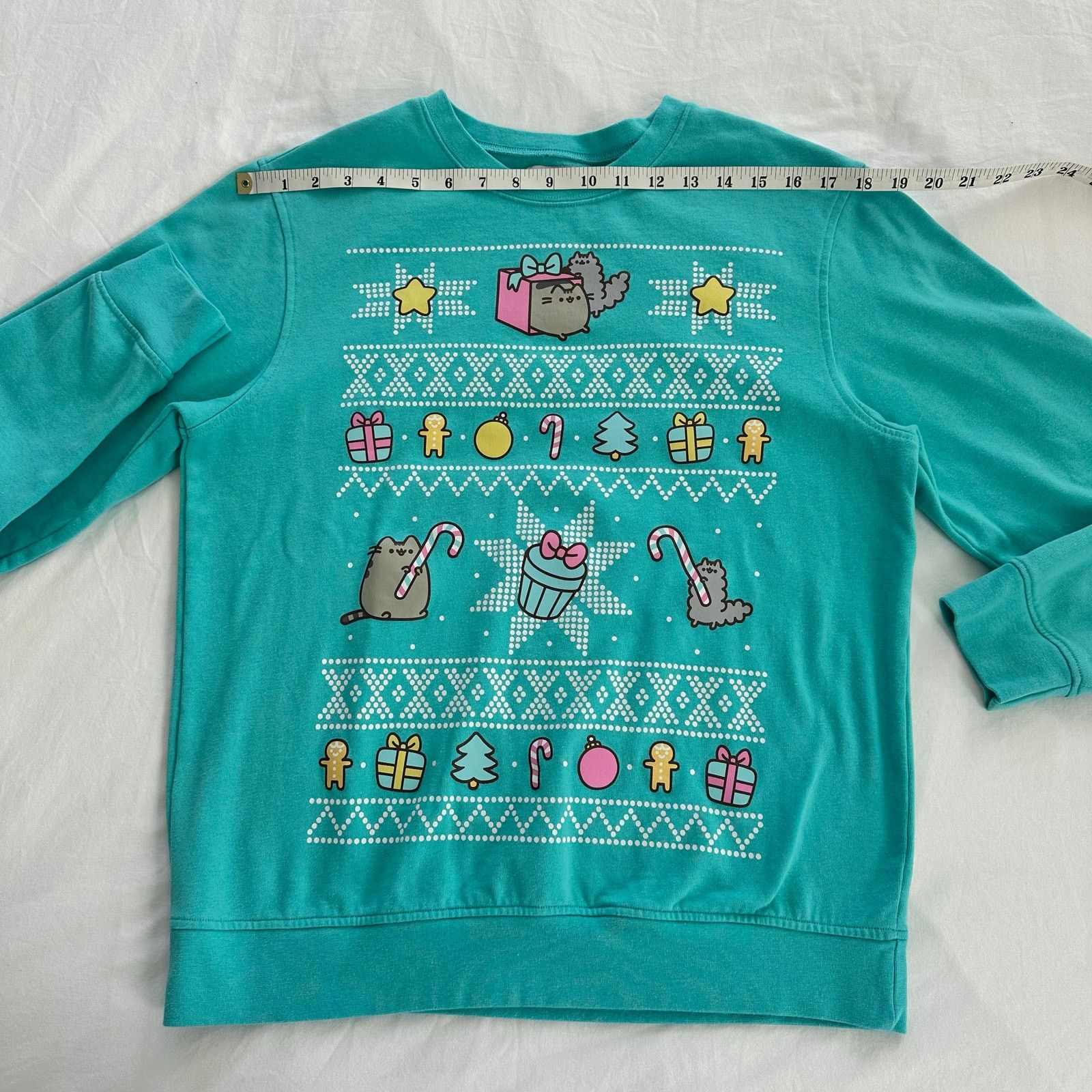 Other Pusheen Christmas Sweatshirt Teal Color Size Small Size S / US 4 / IT 40 - 5 Thumbnail