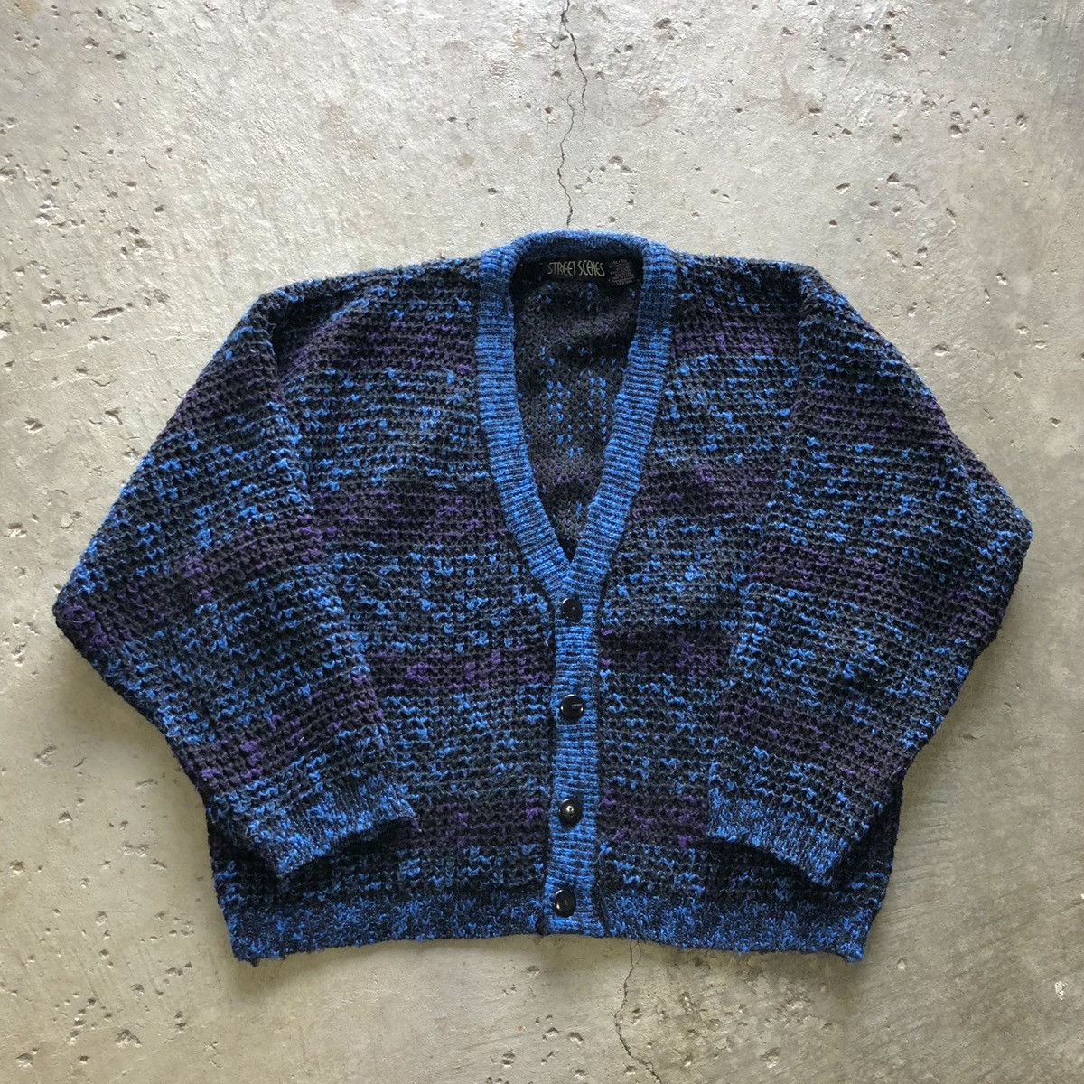 Vintage Vintage 90s Patterned Shaggy Grunge Cardigan Sweater Size US XL / EU 56 / 4 - 1 Thumbnail