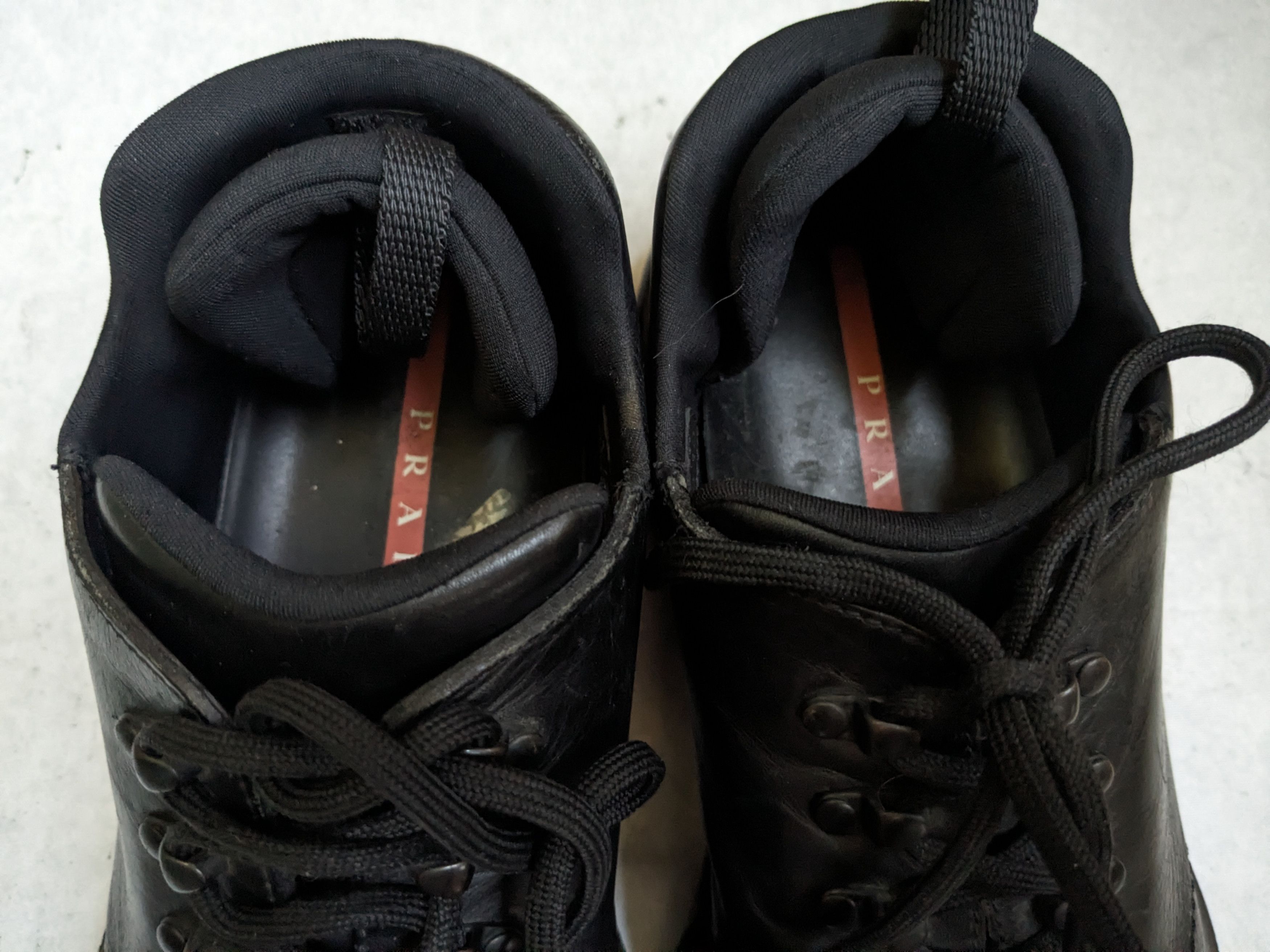 Prada Prada Sneakers Black 11 Low Tops Leather Vibram Size US 11 / EU 44 - 7 Thumbnail