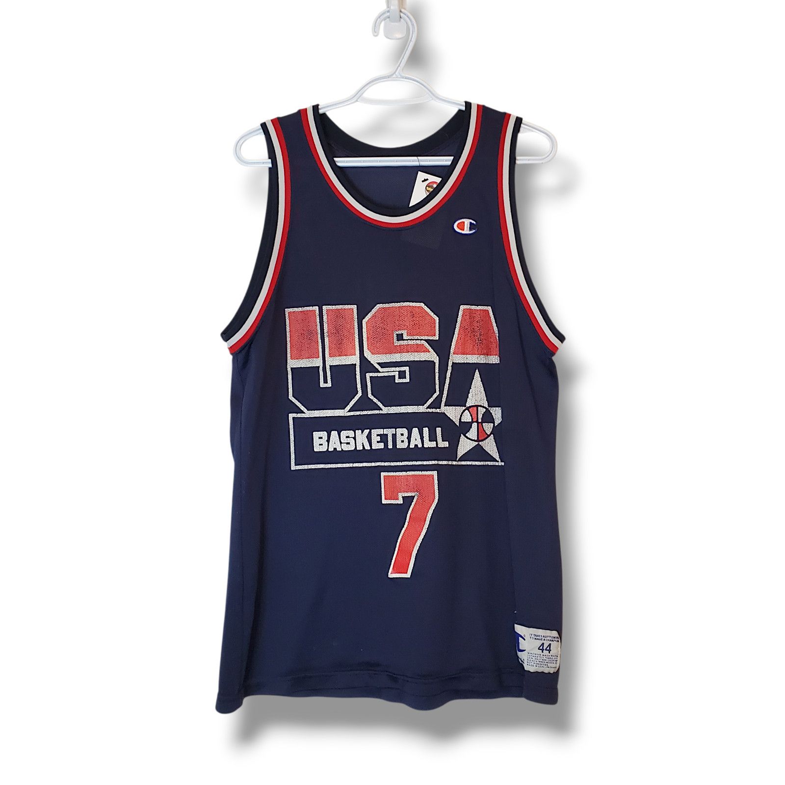 Champion Vintage 90s USA Basketball Kemp #7 Champion Jersey Size M Size US M / EU 48-50 / 2 - 1 Thumbnail
