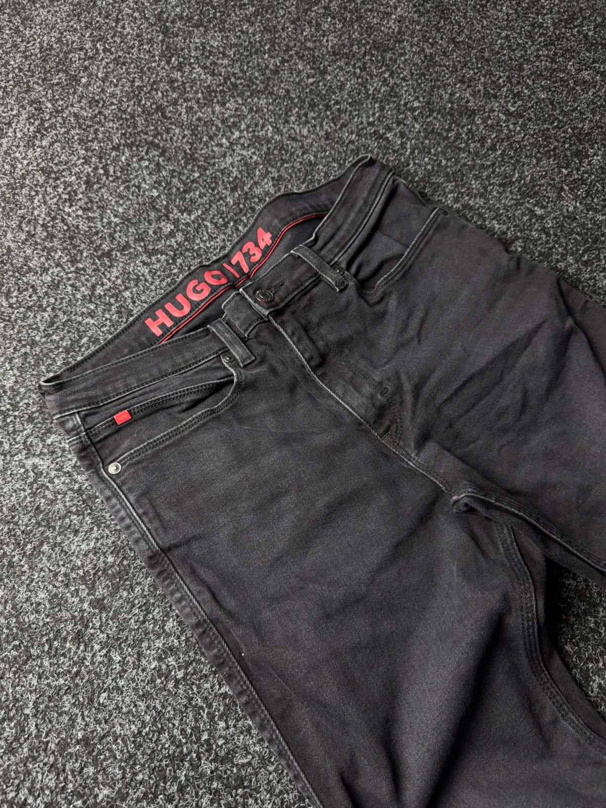 Hugo Boss Luxury 00s Y2K HUGO Boss 1734 black Slim fit denim jeans Size US 32 / EU 48 - 6 Thumbnail