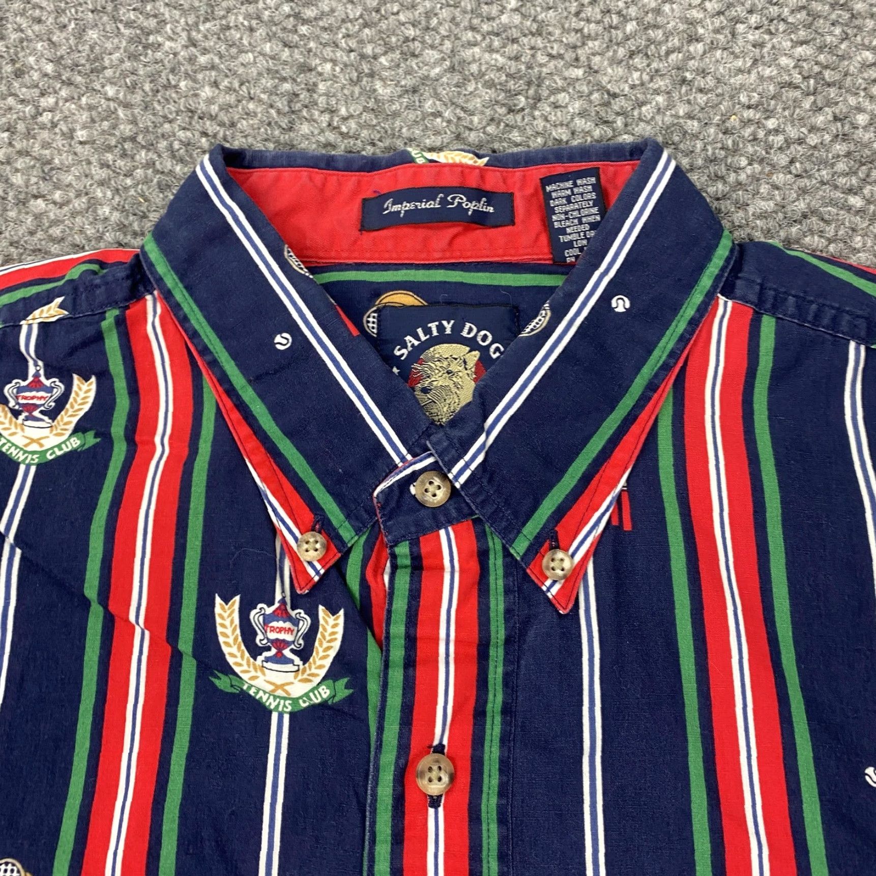 Gant GANT Salty Dog Button-Down Shirt Mens XL Navy Striped Sports Size US XL / EU 56 / 4 - 2 Thumbnail