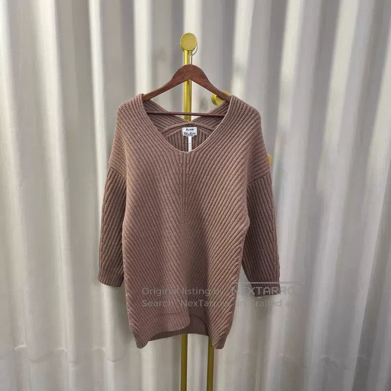 Acne Studios Acne Studios Brown Long Cardigan with Thick Hemp Thread Size XXS / US 00 / IT 34 - 1 Thumbnail