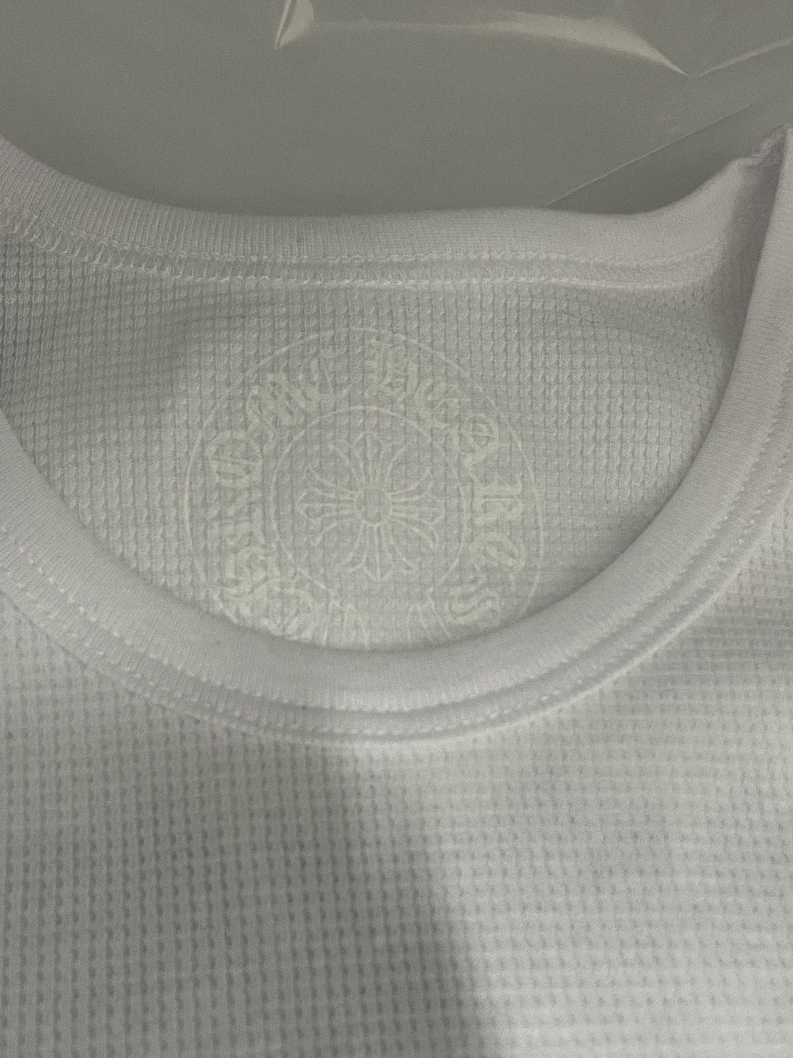 Chrome Hearts Chrome Hearts Dagger Logo White Waffle Long Sleeve Tee Size M / US 6-8 / IT 42-44 - 4 Thumbnail