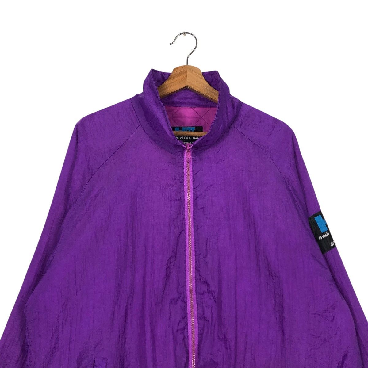 Japanese Brand 📌Vintage Bomber Jacket Rich Purple HIII Fresh Nysc Usa Size US L / EU 52-54 / 3 - 4 Thumbnail