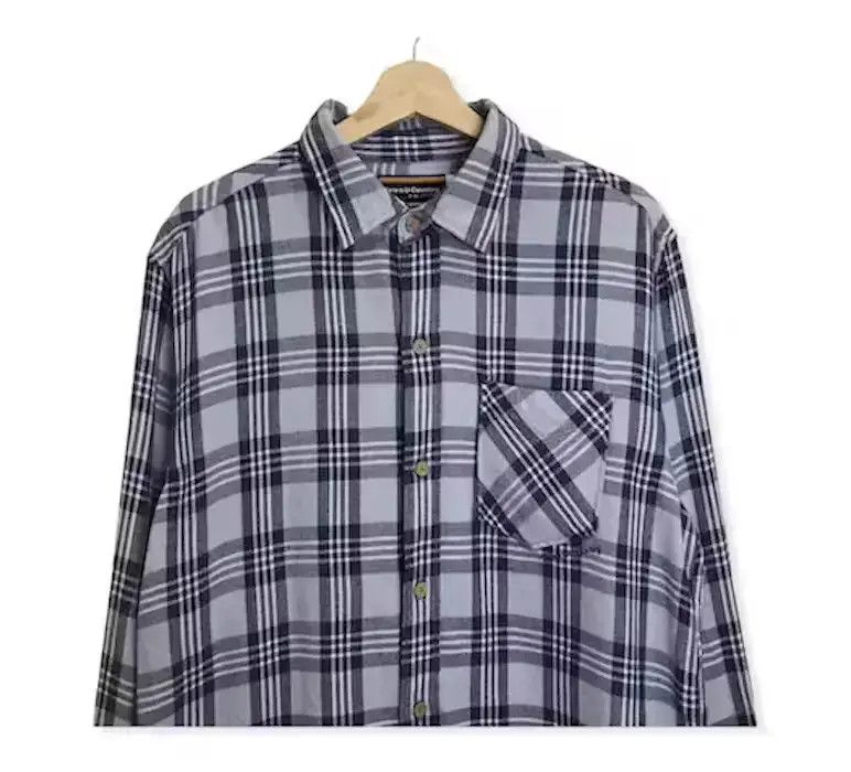 Flannel Town & Country Surf Style Plaid Tartan Flannel Shirt Button Size US L / EU 52-54 / 3 - 2 Thumbnail