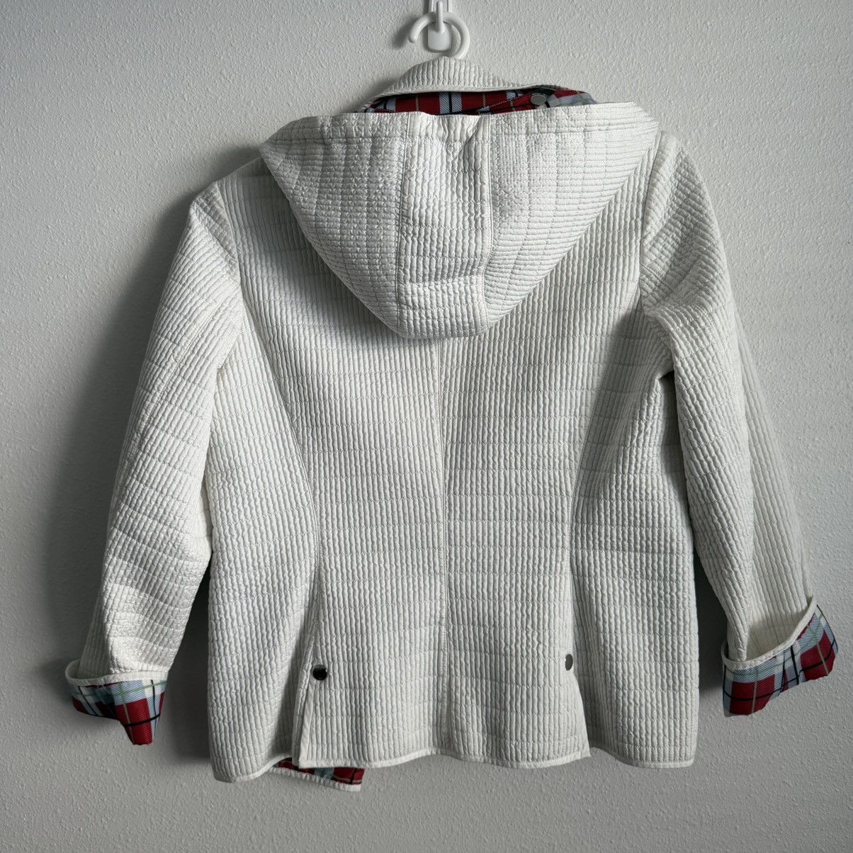 Pendleton Pendleton Womens Small White Hooded Jacket Coat Button Front Size S / US 4 / IT 40 - 4 Thumbnail