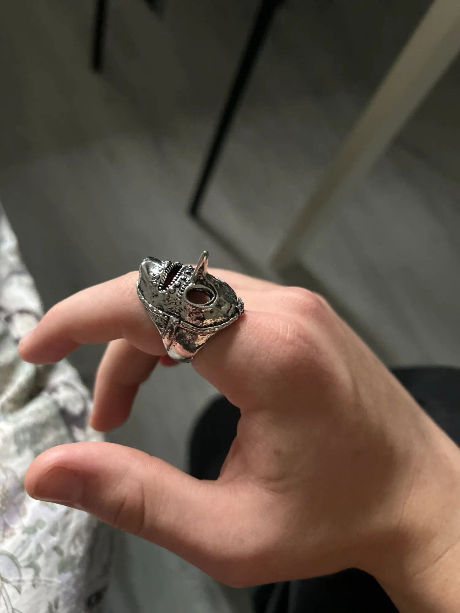 Jewelry Resizable Pinocchio Retro Skull Mask Halloween Ring Size ONE SIZE - 2 Thumbnail