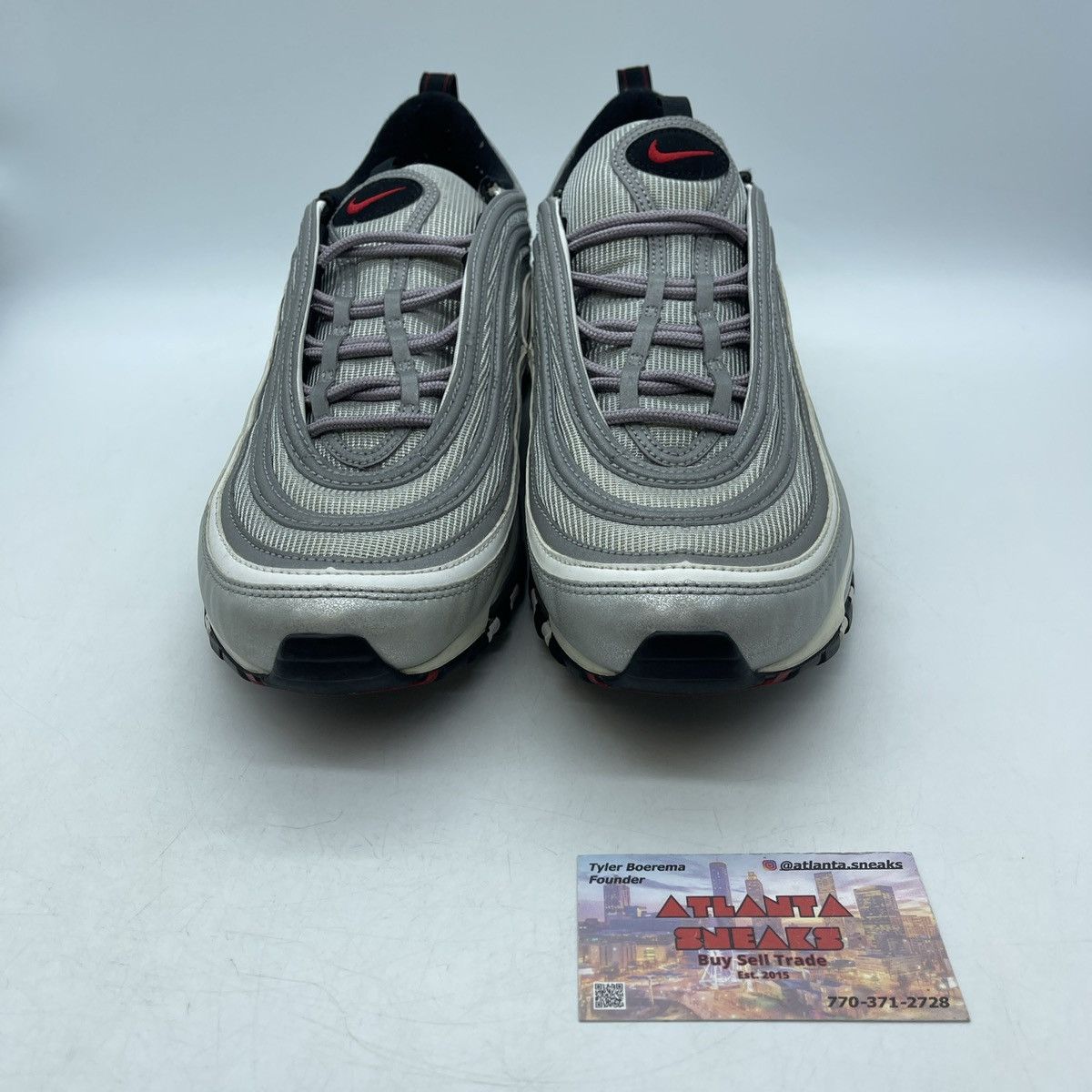 Nike Air max 97 silver bullet Size US 12 / EU 45 - 2 Thumbnail