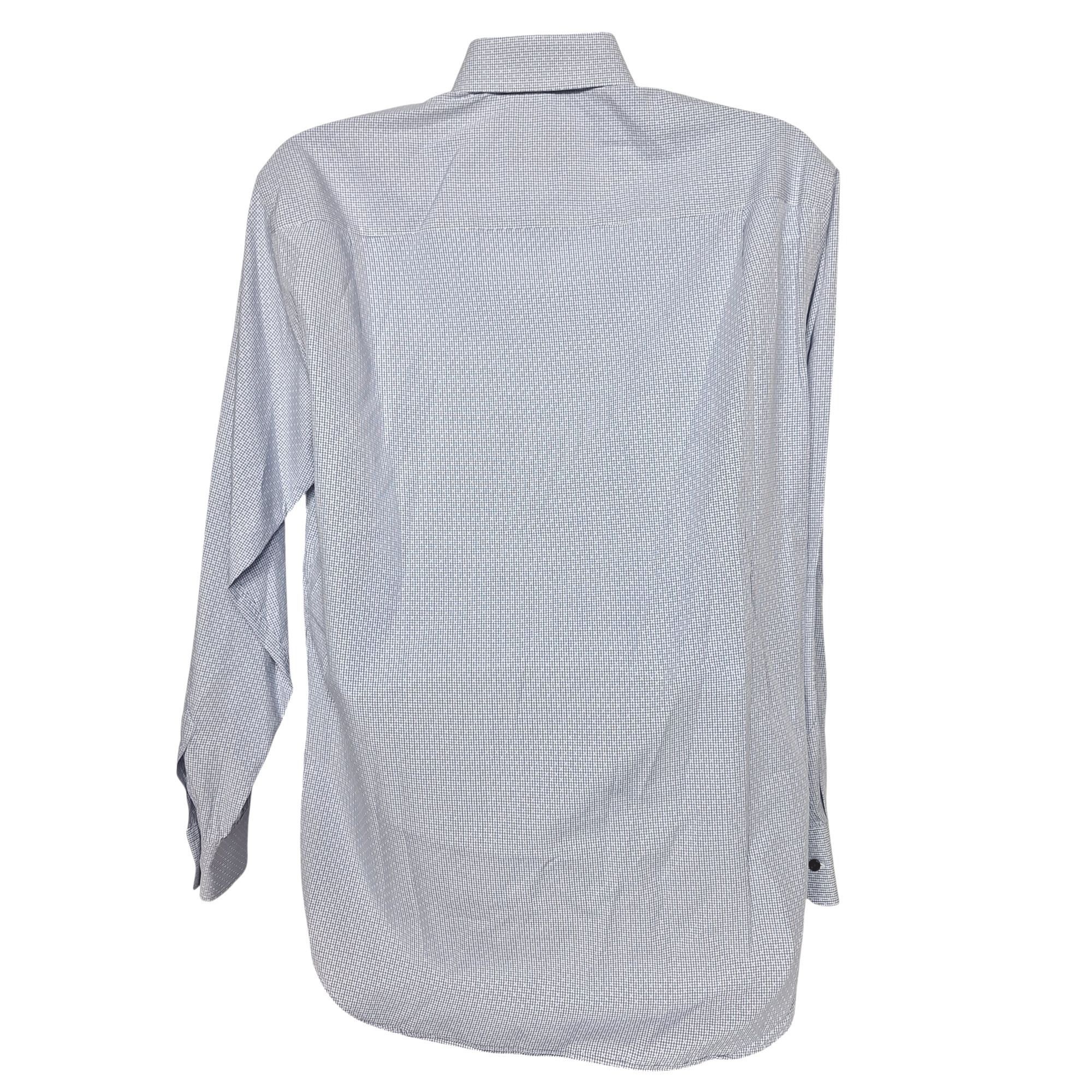 David Donahue David Donahue Luxury Dress Shirt Blue Micro Check Old Money Size US L / EU 52-54 / 3 - 3 Thumbnail