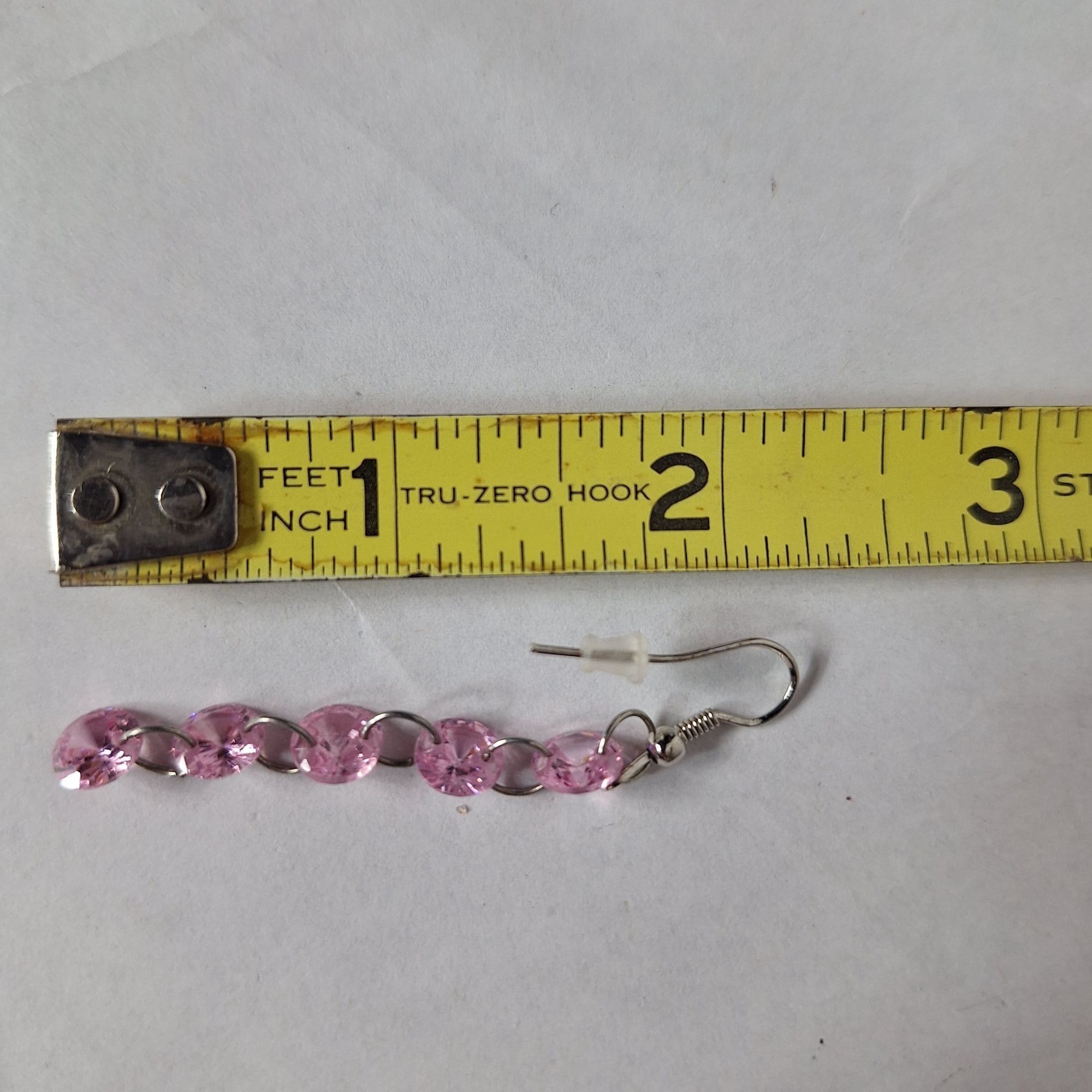 Other Y2K Pink Crystal Drop Earrings Coquette Aesthetic Fairycore Size ONE SIZE - 3 Thumbnail