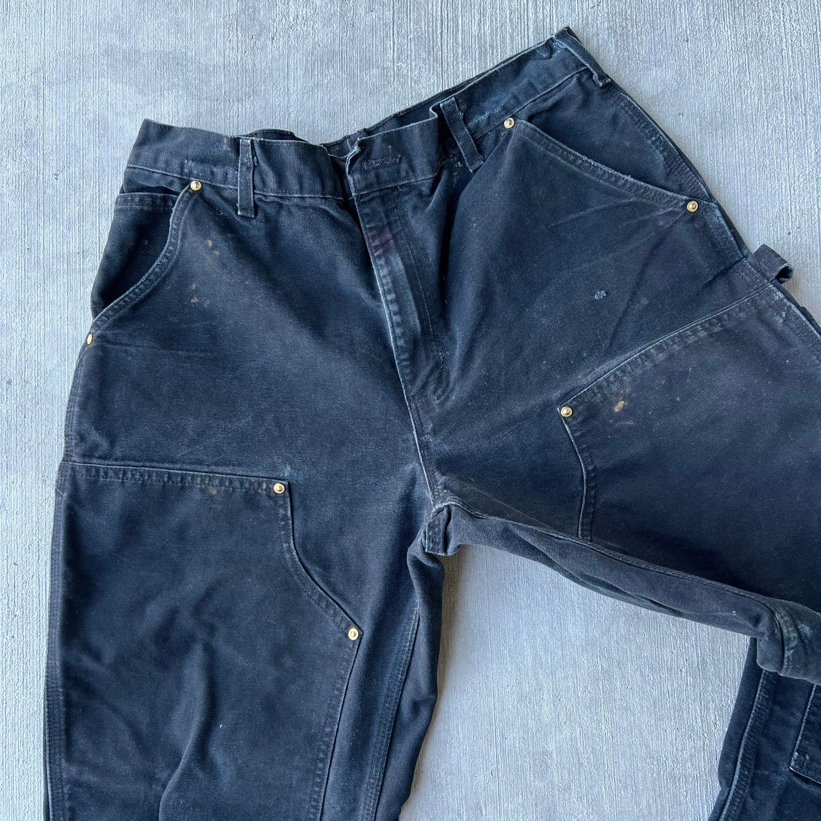 Carhartt × Vintage Carhartt faded black double knee work wear carpenter pants Size US 30 / EU 46 - 8 Thumbnail