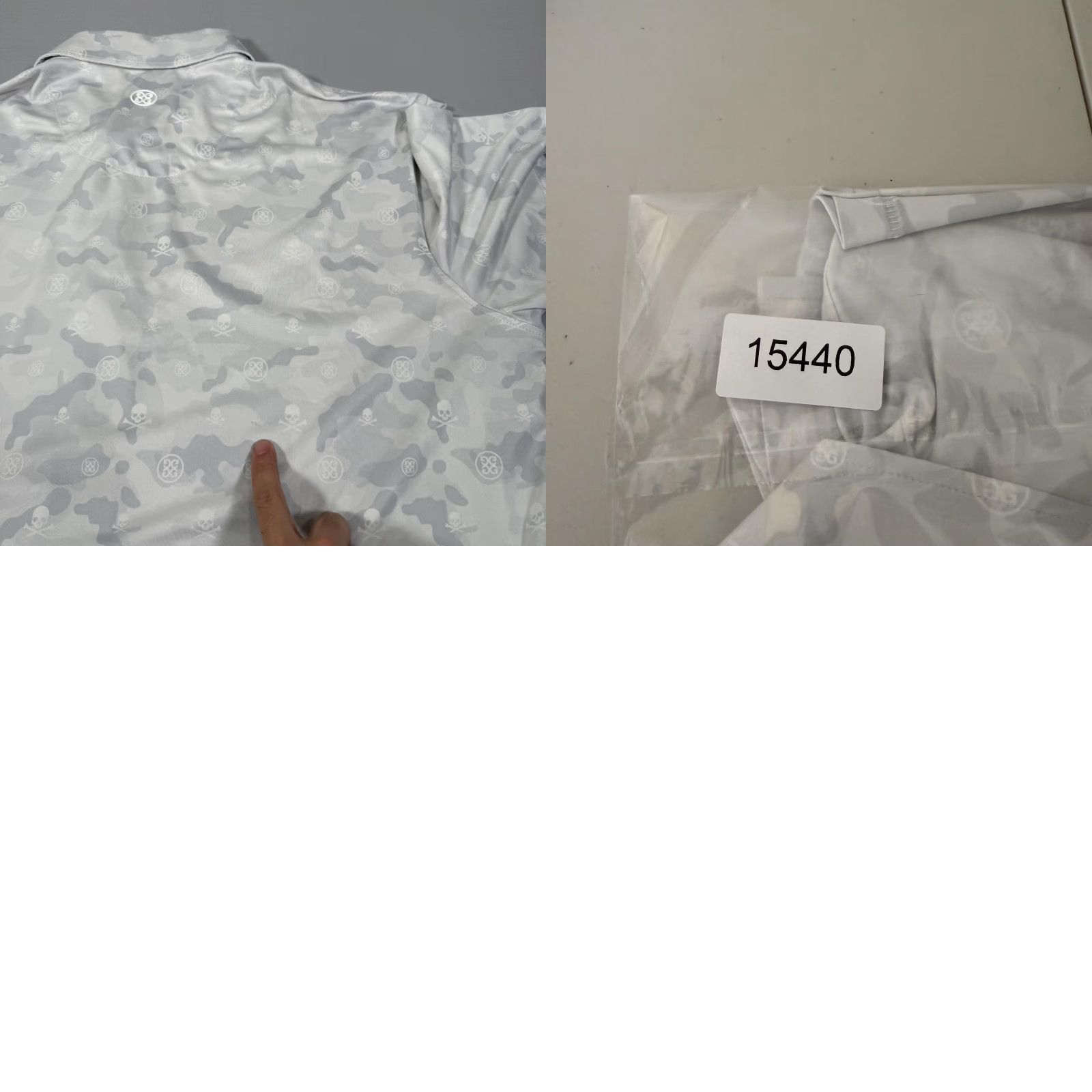 G/FORE G/FORE Polo Shirt Mens XL White Camo Skull Golf Performance Stretch Short Sleeve Size US XL / EU 56 / 4 - 9 Thumbnail