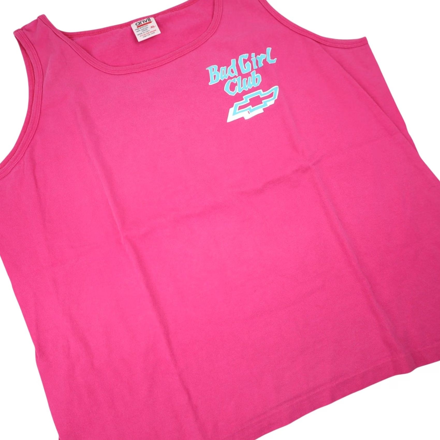 Pinko VINTAGE Chevy "Bad Girl Club" Graphic Tank Top Pink Women XL Tank Shirt Size XL / US 12-14 / IT 48-50 - 3 Thumbnail
