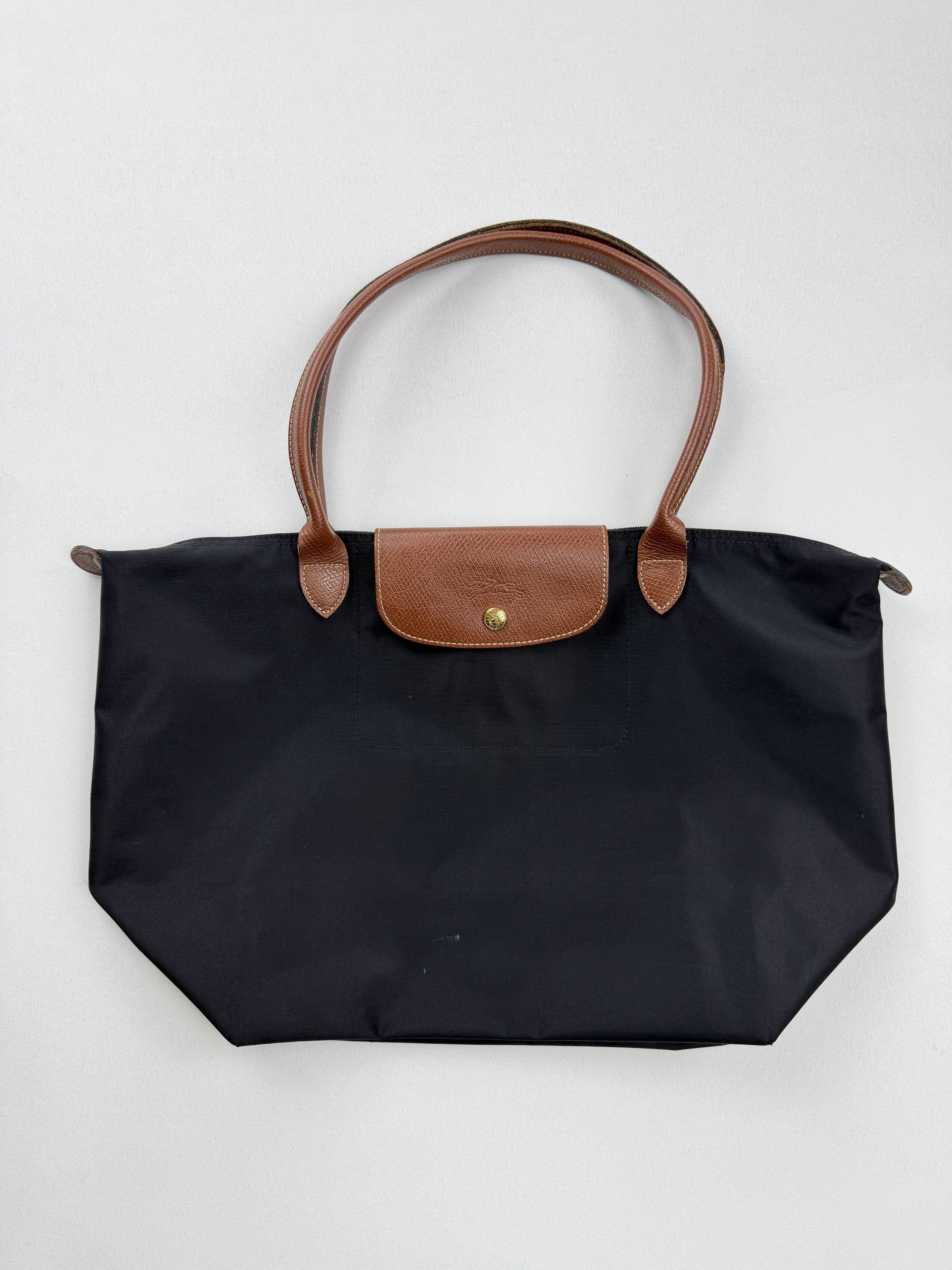 Longchamp Longchamp Le Pliage Black Nylon Top Handle Bag Size L Size ONE SIZE - 6 Thumbnail