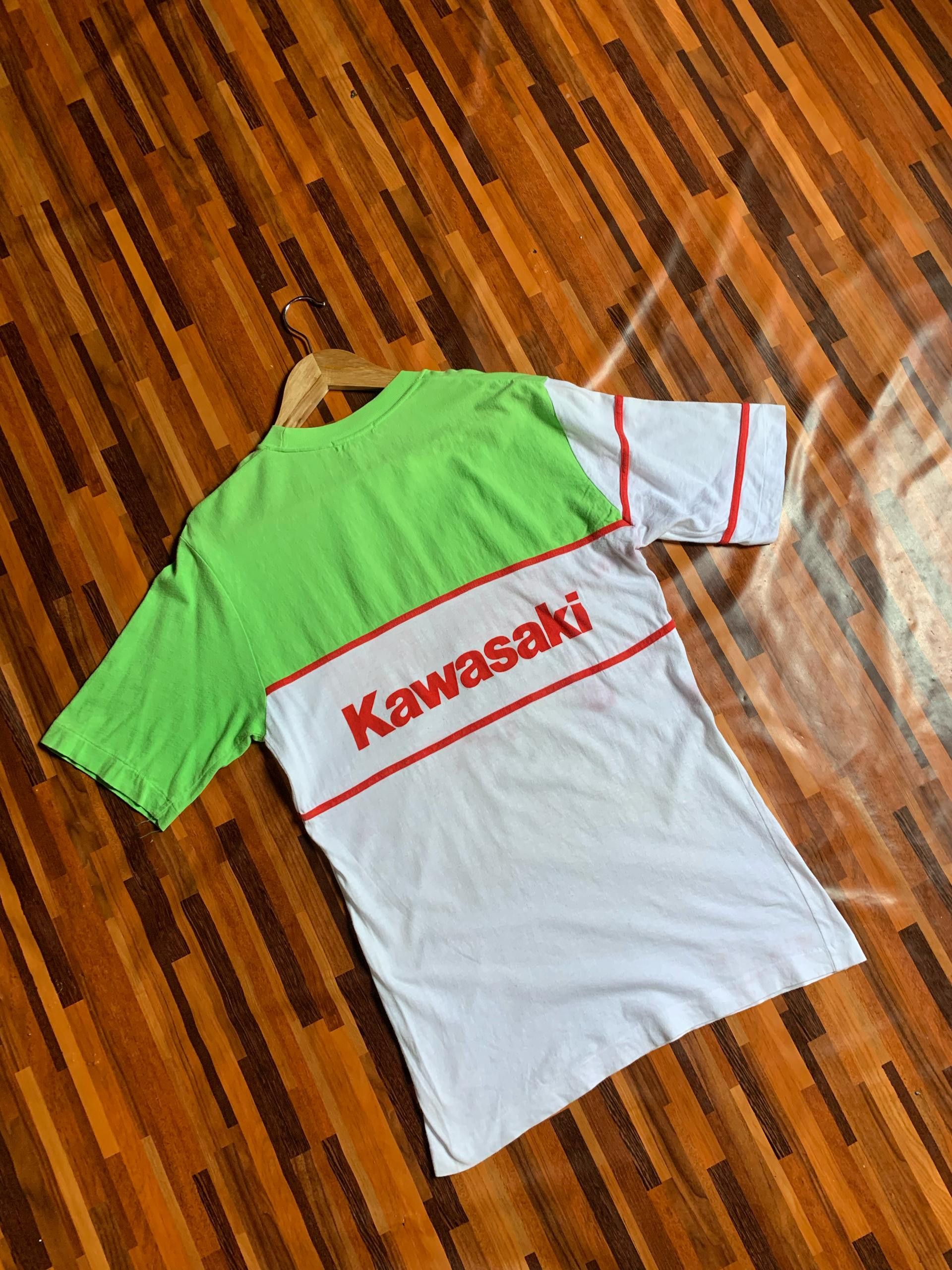 Japanese Brand 80's single stich japan made KAWASAKI RACING Motorsport Size US L / EU 52-54 / 3 - 1 Thumbnail