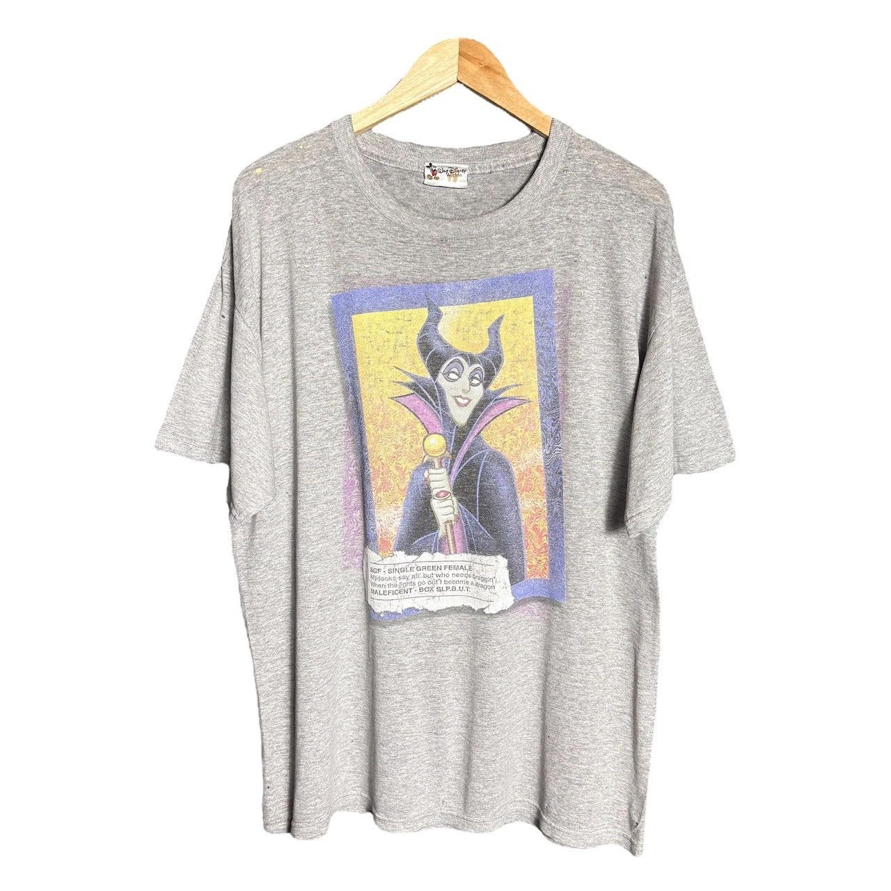 Vintage Vintage 90s Maleficent The Witch Disney T-Shirt Size US XL / EU 56 / 4 - 1 Thumbnail