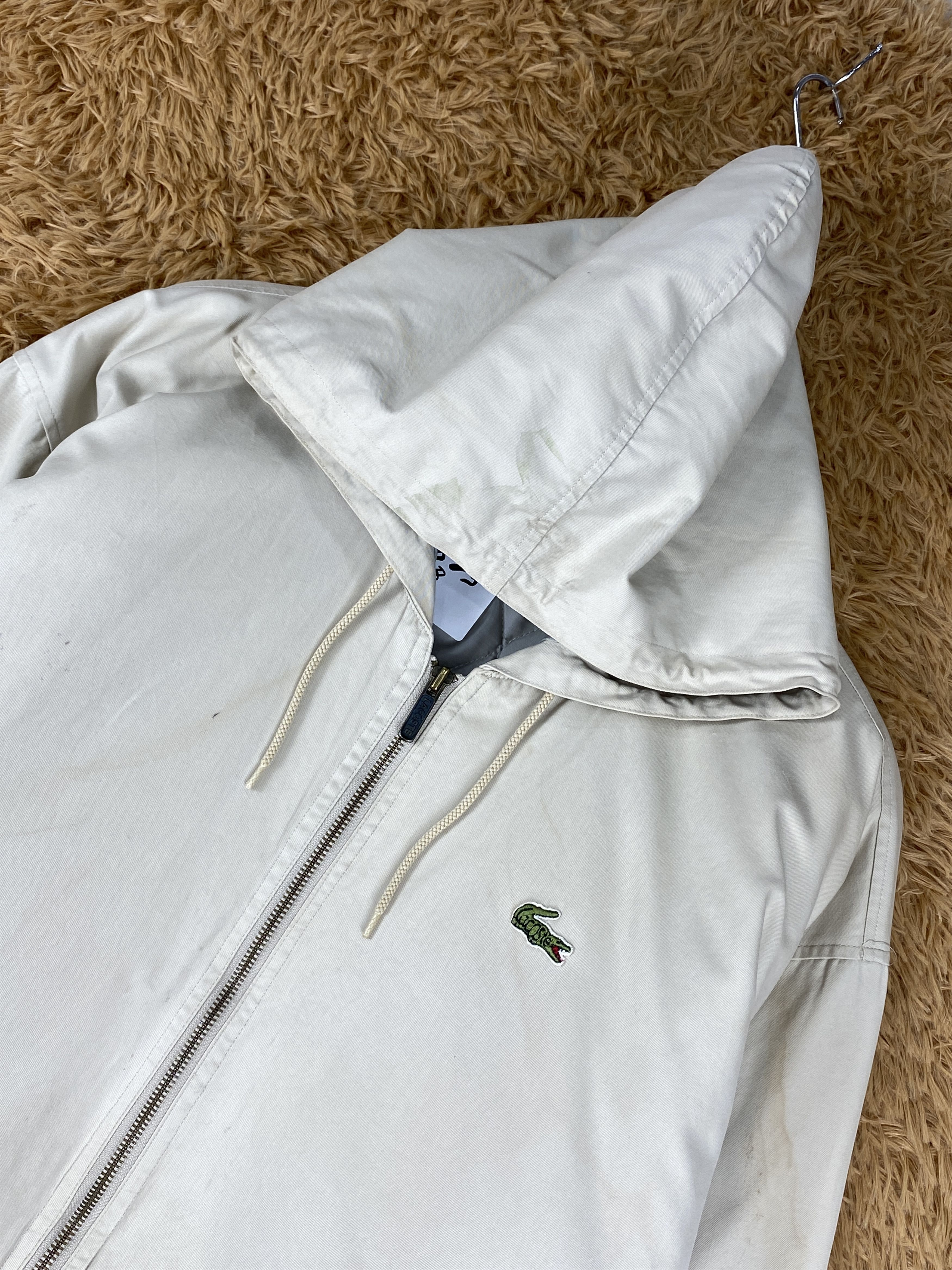 Lacoste Vintage Lacoste Hoodie Quilted Lining Jacket J1823 Size US XL / EU 56 / 4 - 2 Thumbnail