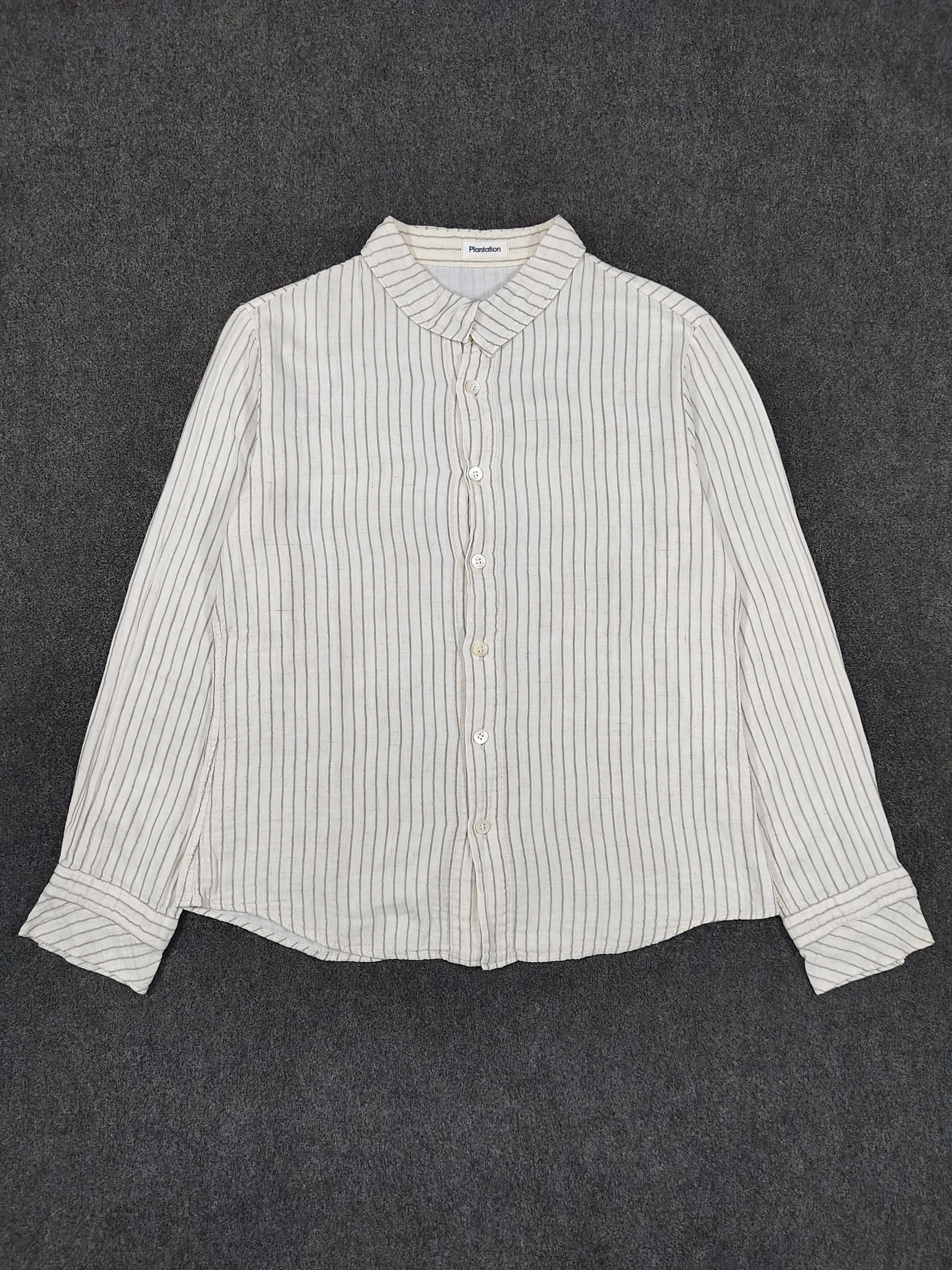 Issey Miyake 🇯🇵 Plantation 🇯🇵 By Issey Co Striped Shirt Size M / US 6-8 / IT 42-44 - 4 Thumbnail