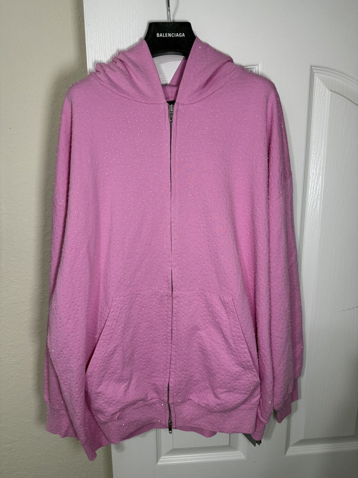 New Balenciaga Paris Rhinestone Hoodie