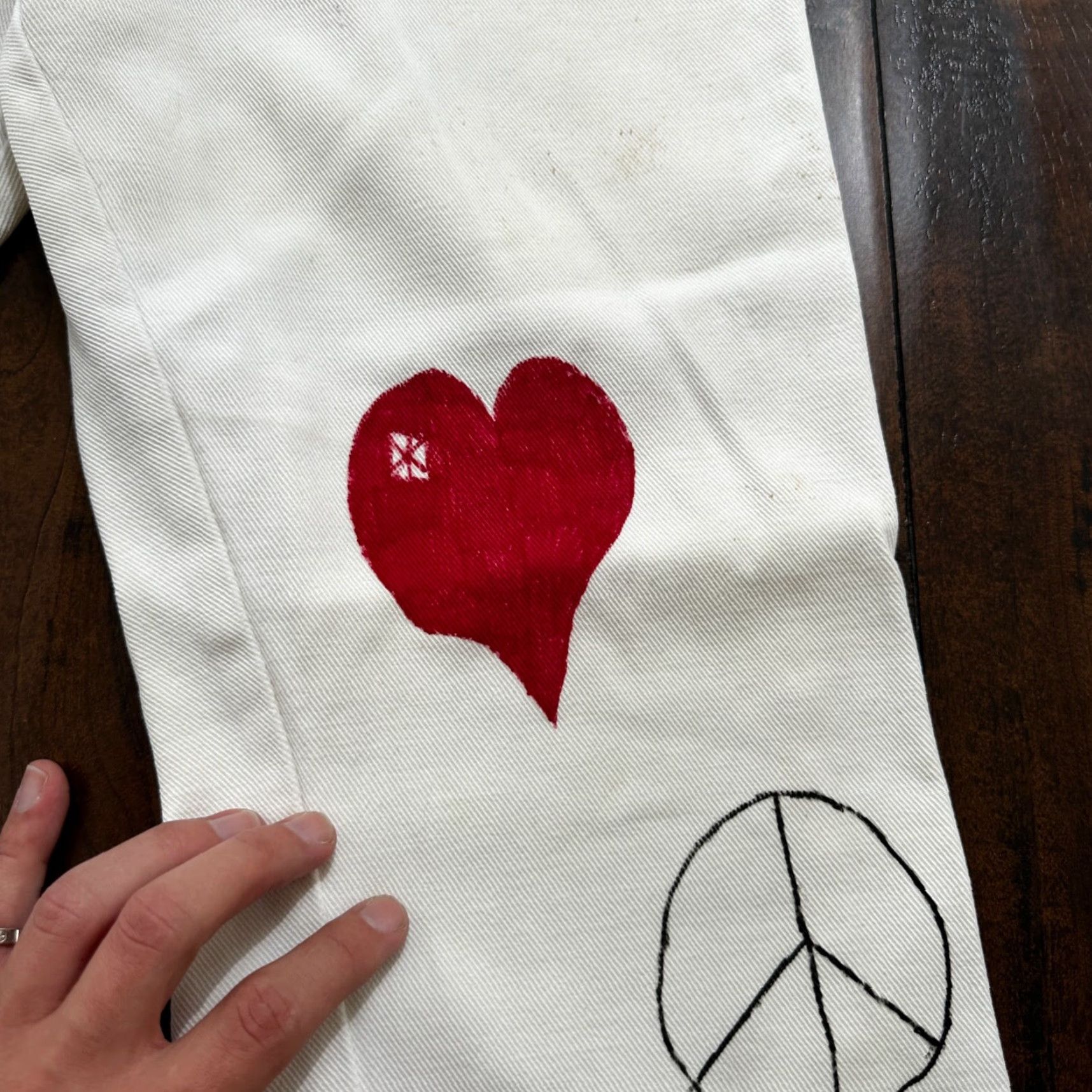 Sears VINTAGE 1960s Rockabilly Pants Mens 26 White No Nukes Art 60s Political Hand Drawn Size US 26 / EU 42 - 5 Thumbnail