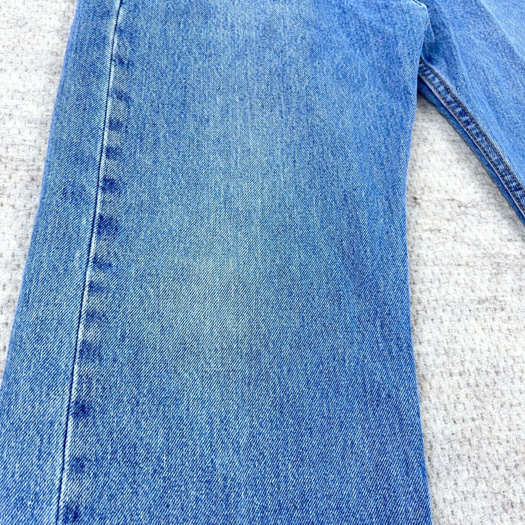 Levi's Levi's 505 Jeans Men Regular 36x30 Blue Denim Straight Fit Medium Wash Belt Loops 5-Pocket Logo Jeans Size US 36 / EU 52 - 6 Thumbnail