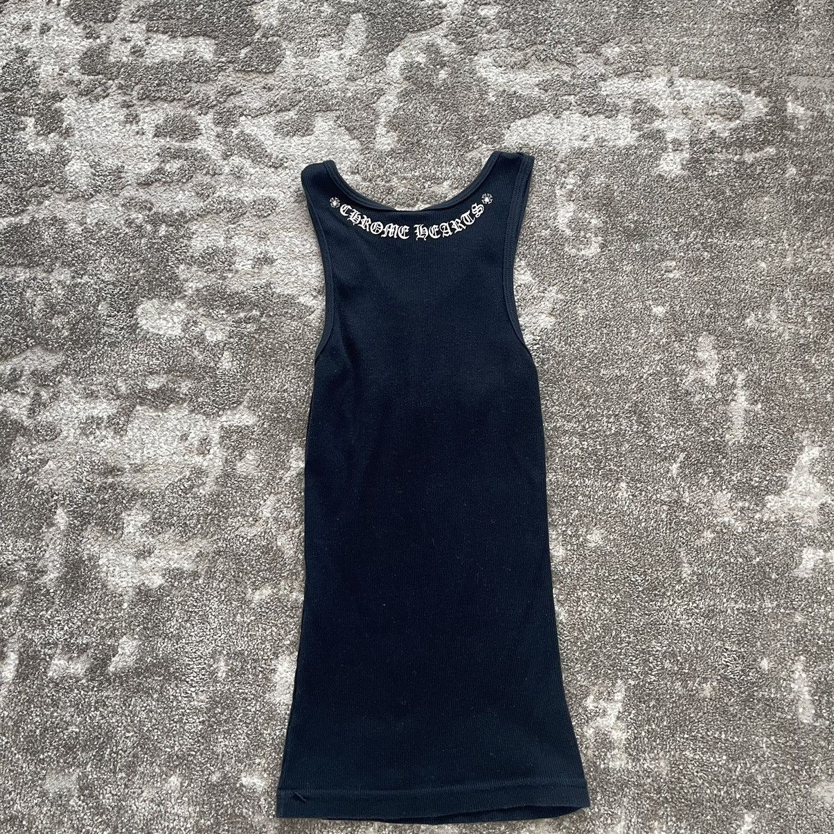 Chrome Hearts × Swarovski × Vintage Chrome Hearts Vintage Swarovski Floral Heart Tank Top Size M / US 6-8 / IT 42-44 - 3 Thumbnail