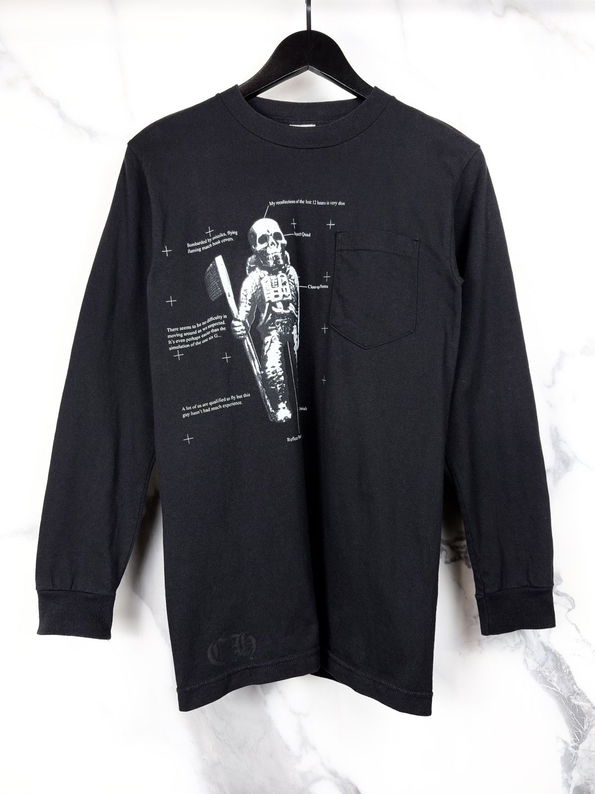 Chrome Hearts Chrome Hearts Vintage Foti Skull Astronaut Longsleeve Tshirt Size US S / EU 44-46 / 1 - 1 Thumbnail