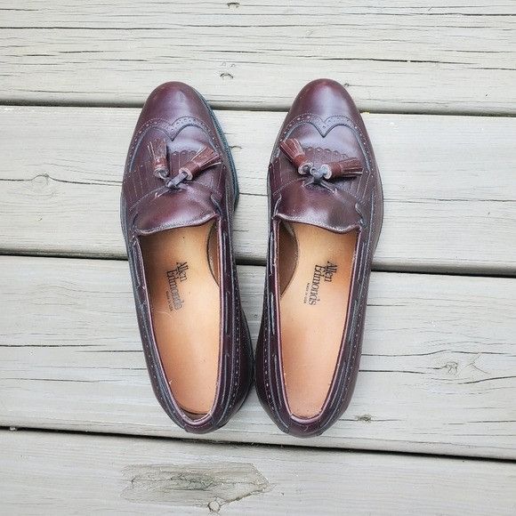 Allen Edmonds × Vintage Vintage 80s Allen Edmonds Mansfield Oxblood Leather Brogue Size US 8.5 / EU 41-42 - 5 Thumbnail