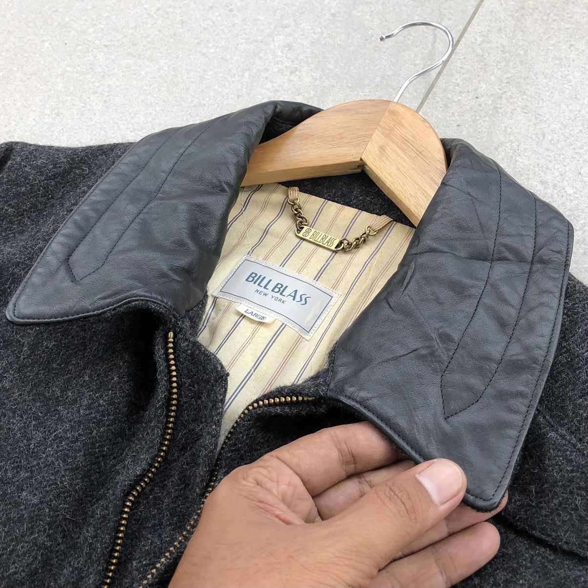 Bill Blass VTG Bill Blass Collar Elbow Patch Leather Wool Bomber Jacket Size US L / EU 52-54 / 3 - 16 Thumbnail