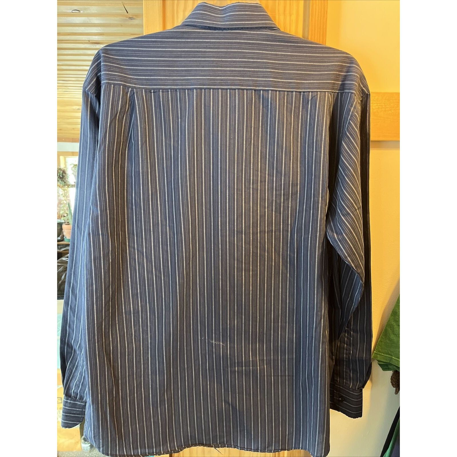 Burberry Burberry London Men’s 16 Blue Striped LS Button Cotton Shirt Size US L / EU 52-54 / 3 - 9 Thumbnail