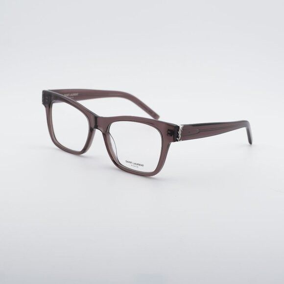 Saint Laurent Paris Saint Laurent SLM118 003 Square Eyeglasses Brown 52mm Frame Size ONE SIZE - 1 Thumbnail