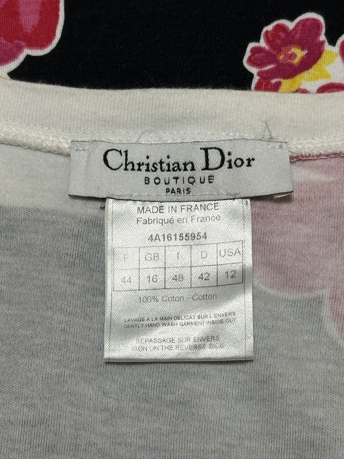 Dior CHRISTIAN DIOR S/S 2004 Dior Dolls Striped Floral T-Shirt Size L / US 10 / IT 46 - 5 Thumbnail