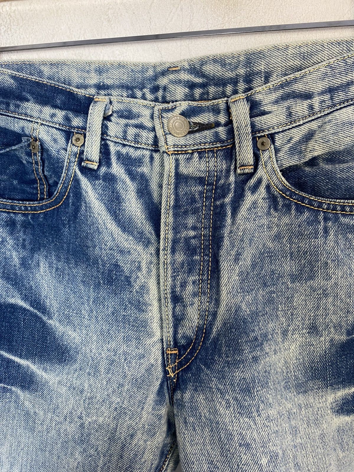 Levi's 90s Levi's Acid Wash Cropped Denim Cotton Hemp Buttonfly 31 Size US 31 - 7 Thumbnail