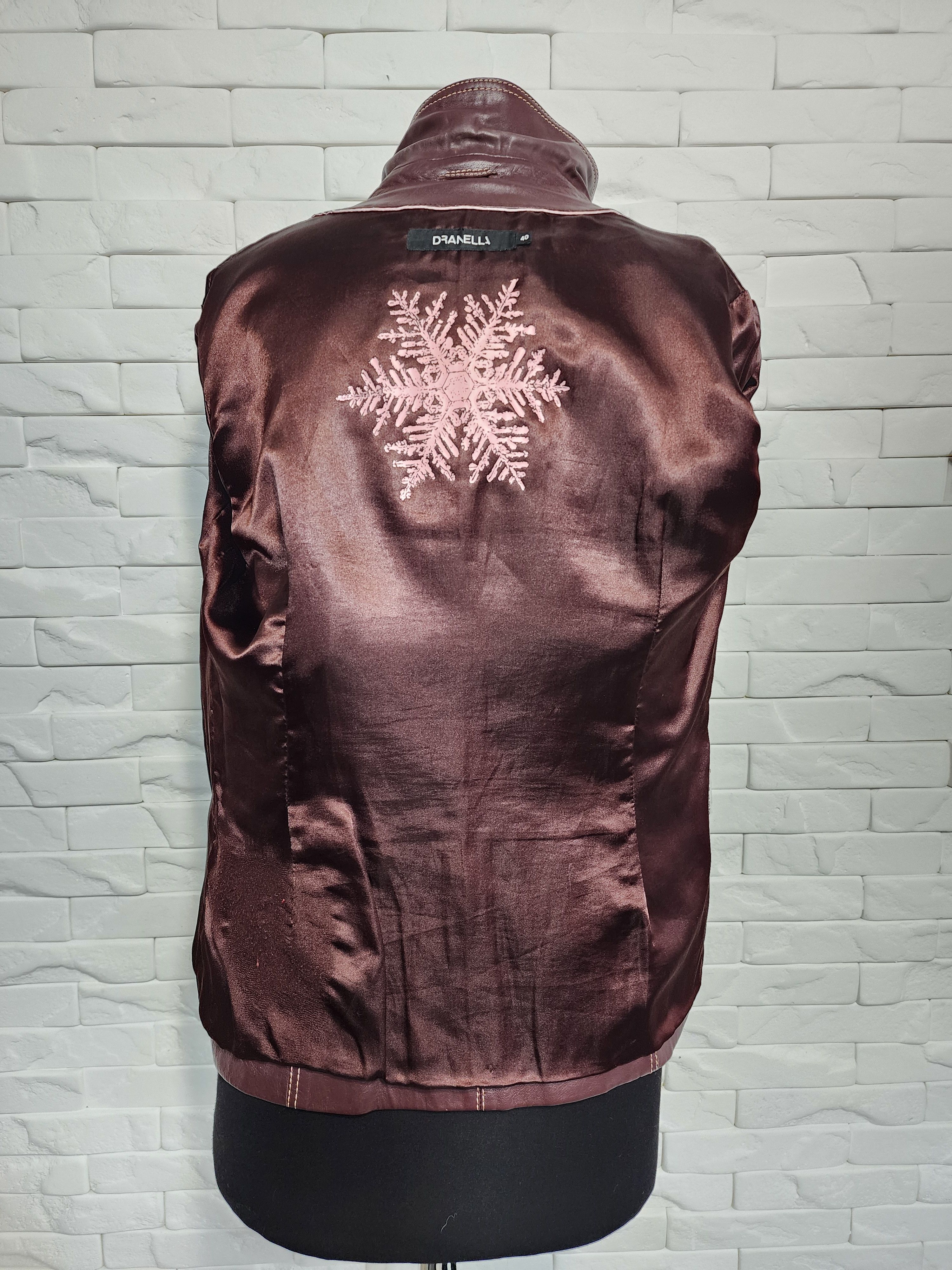 Other Brown Leather Jacket: Women's Button-Up with Pockets Size L / US 10 / IT 46 - 7 Thumbnail
