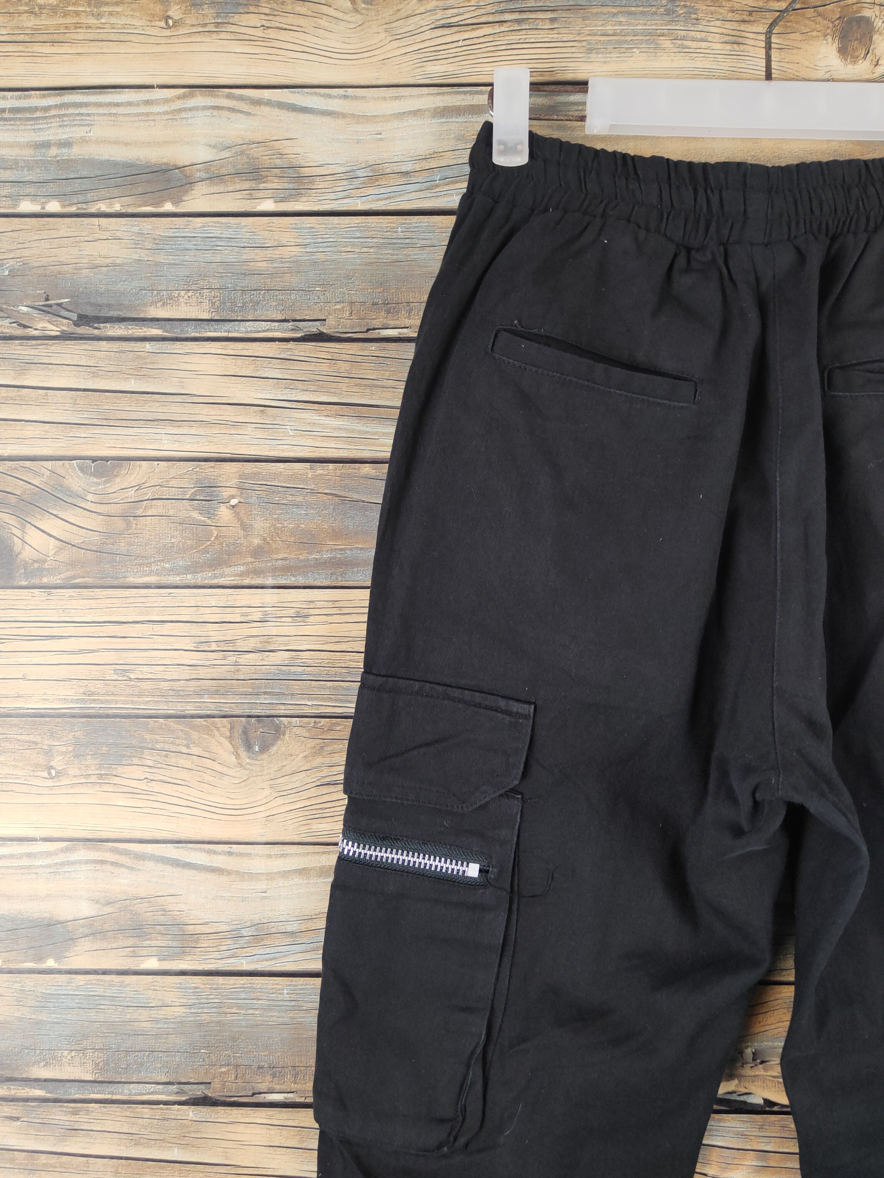 Japanese Brand DL Takeasy Black Multipocket Joggers #1359 Size US 28 / EU 44 - 8 Thumbnail