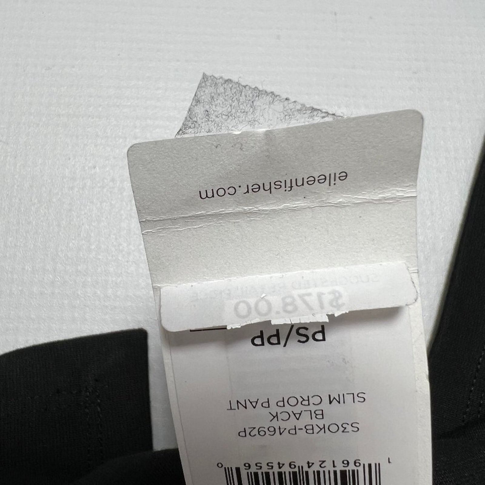 Eileen Fisher Eileen Fisher Slim Crop Pant Black Organic PS NWT Size 27" / US 4 / IT 40 - 4 Thumbnail
