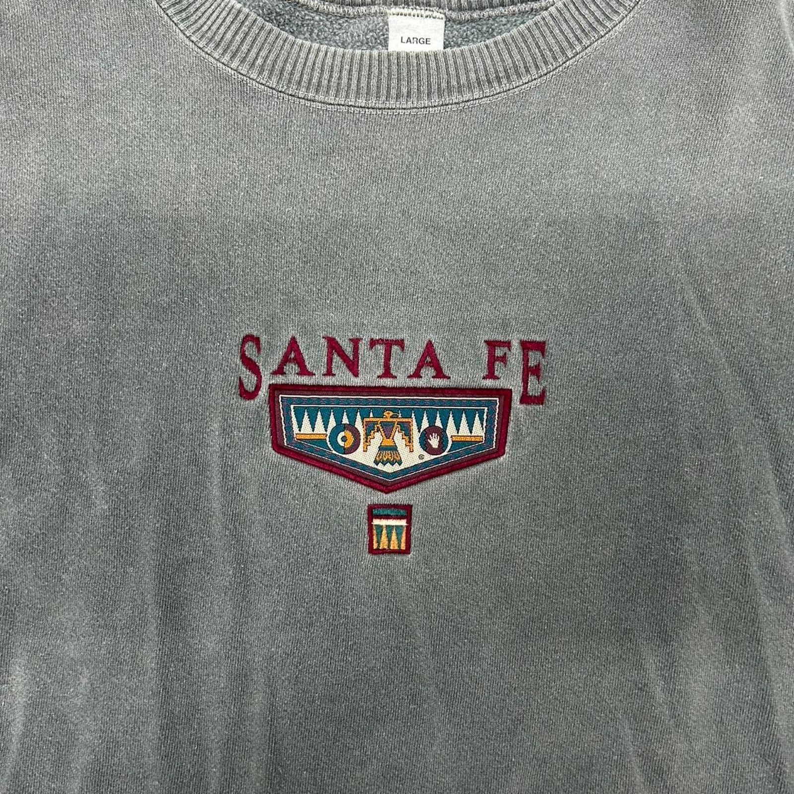 Other VTG Green Santa Fe embroidered sweatshirt with a relaxed fit Size L / US 10 / IT 46 - 2 Thumbnail