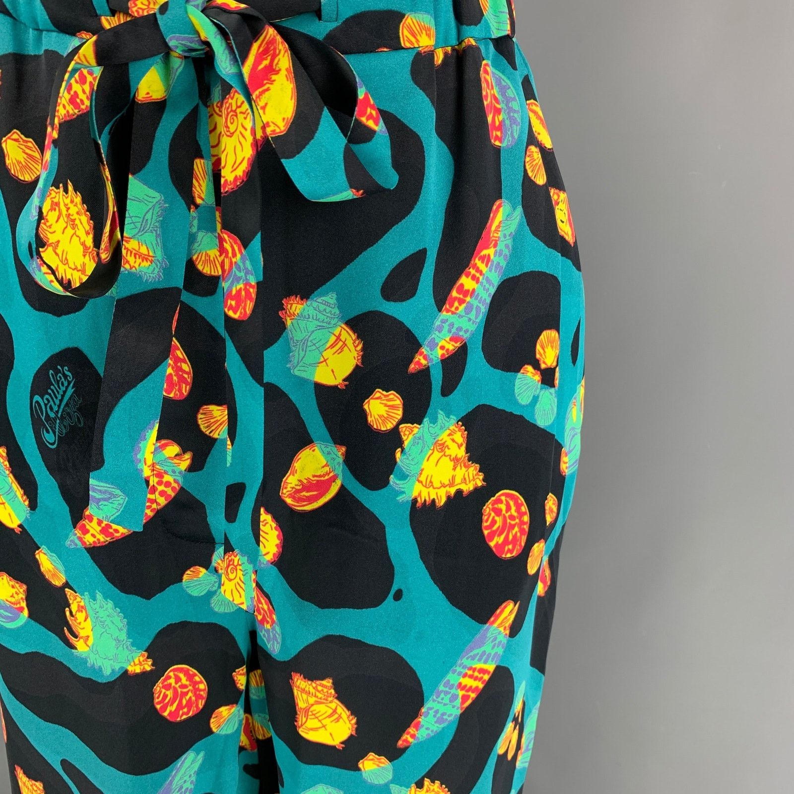 Loewe Multi-Color Viscose Shell Print Drawstring Casual Pants Size 28" / US 6 / IT 42 - 2 Thumbnail