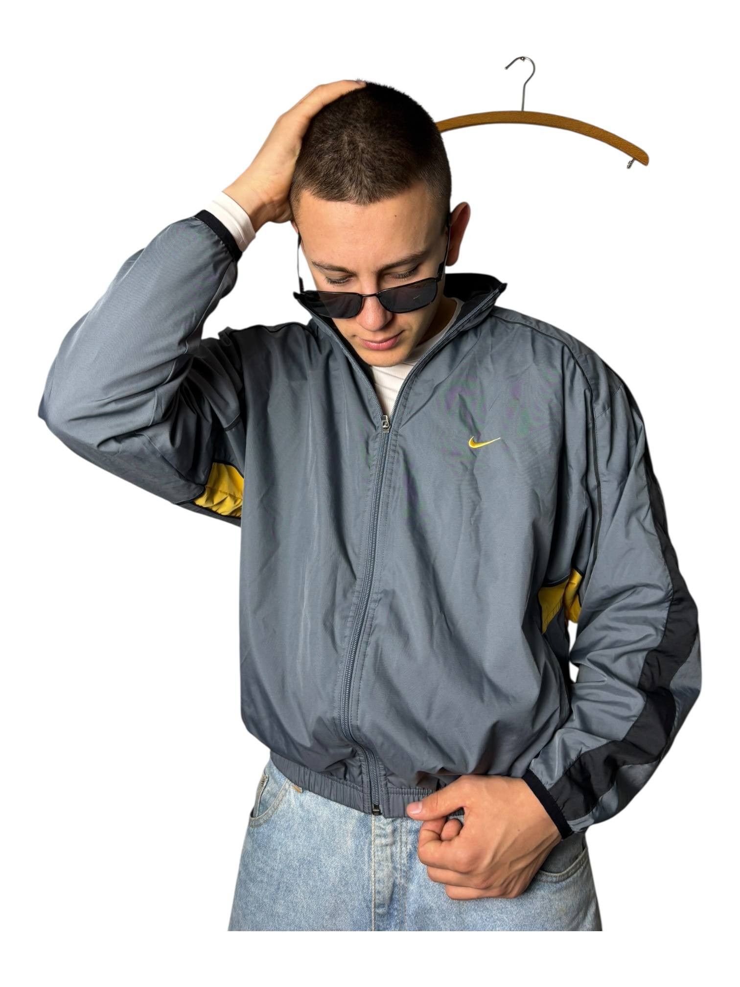 Nike Vintage 90's Nike Nylon Drill Light Jacket Size US M / EU 48-50 / 2 - 2 Thumbnail