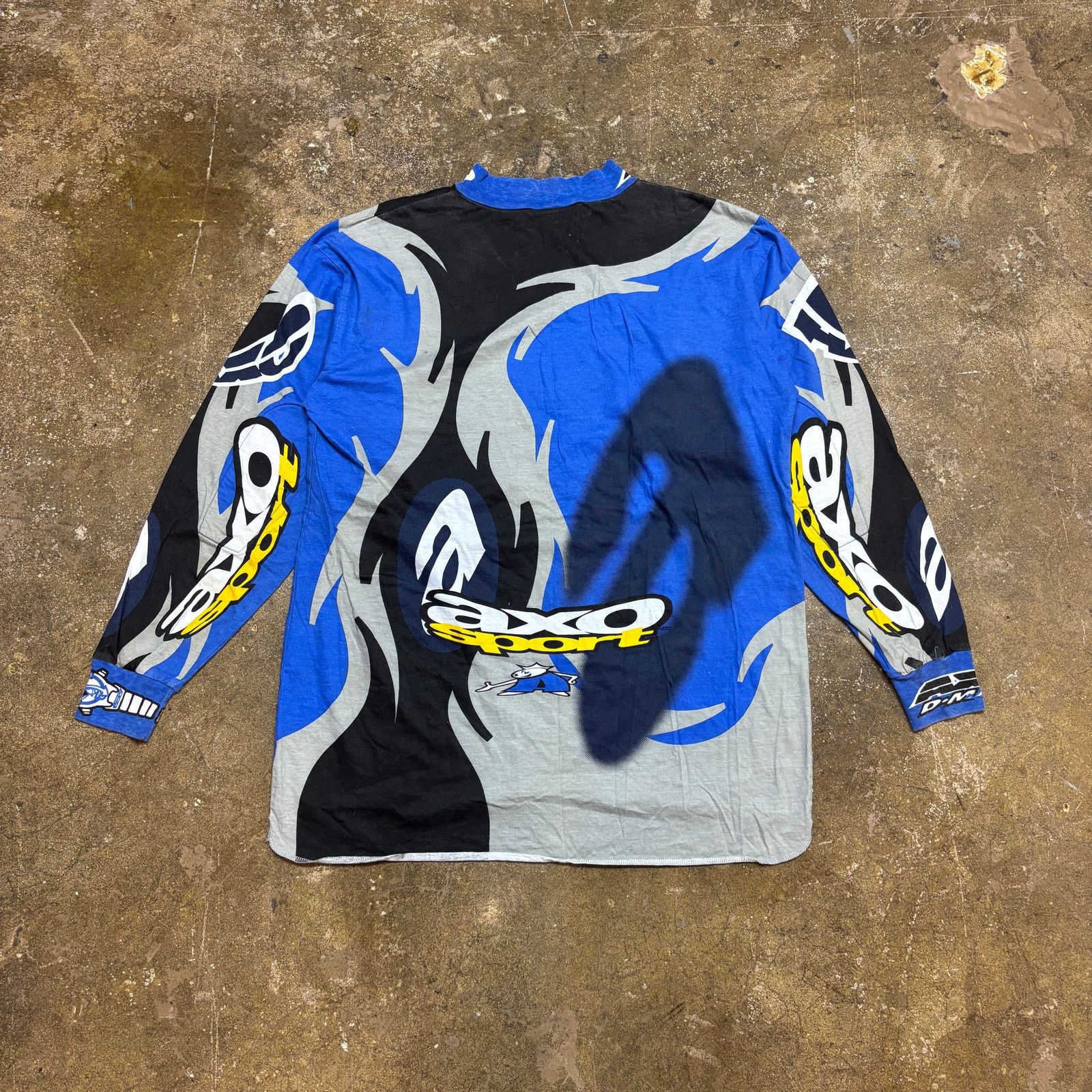 Vintage Vintage 90s AXO Sport AOP D Max Racing Motocross Shirt Large Size US L / EU 52-54 / 3 - 3 Thumbnail