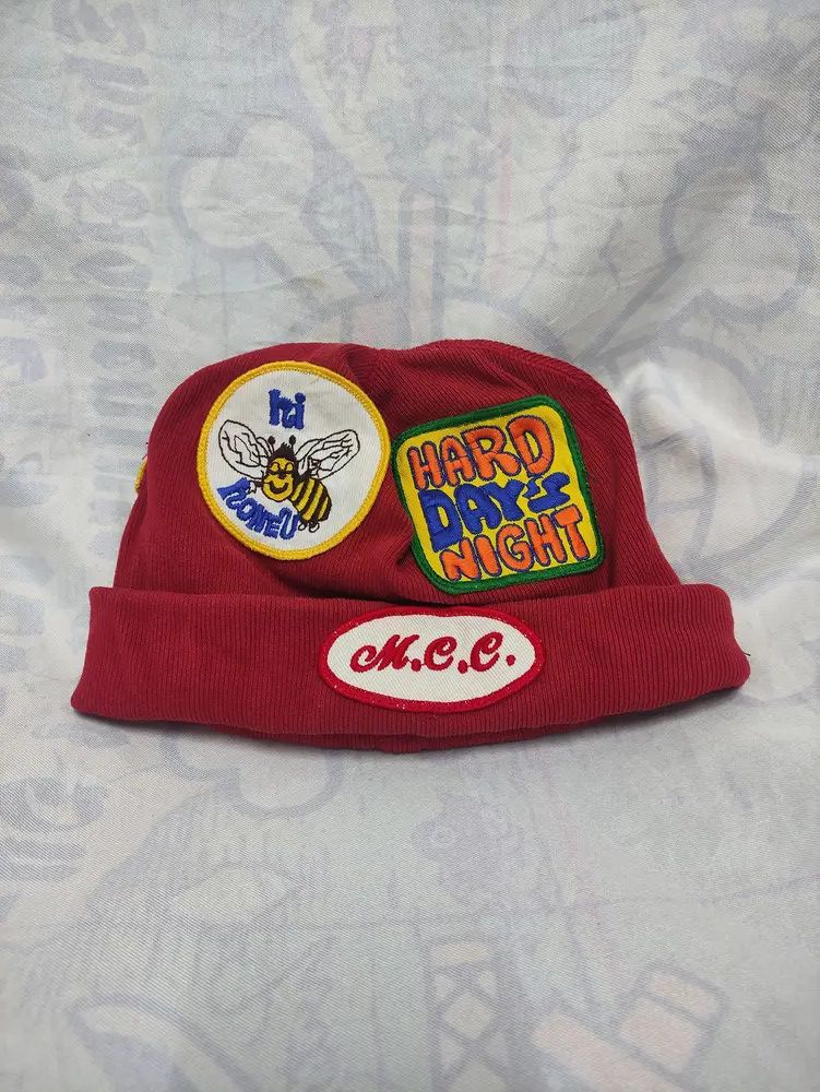 Japanese Brand MU-CHA-CHA DESIGN FULL PATCHES VINTAGE BEANIE Size ONE SIZE - 6 Thumbnail