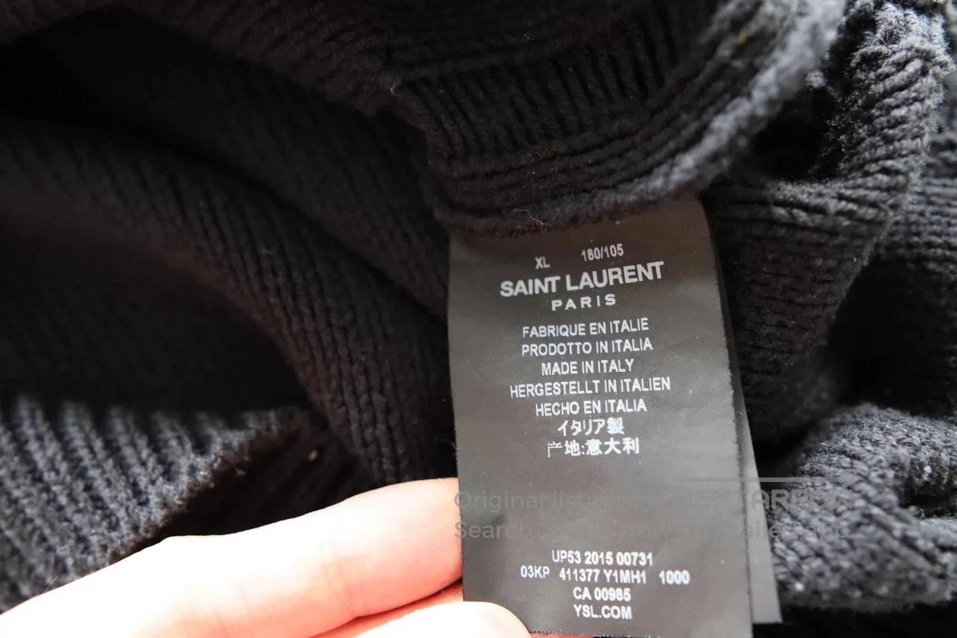 Saint Laurent Paris Saint Laurent Paris Black Sweater XL. Size US XL / EU 56 / 4 - 3 Thumbnail