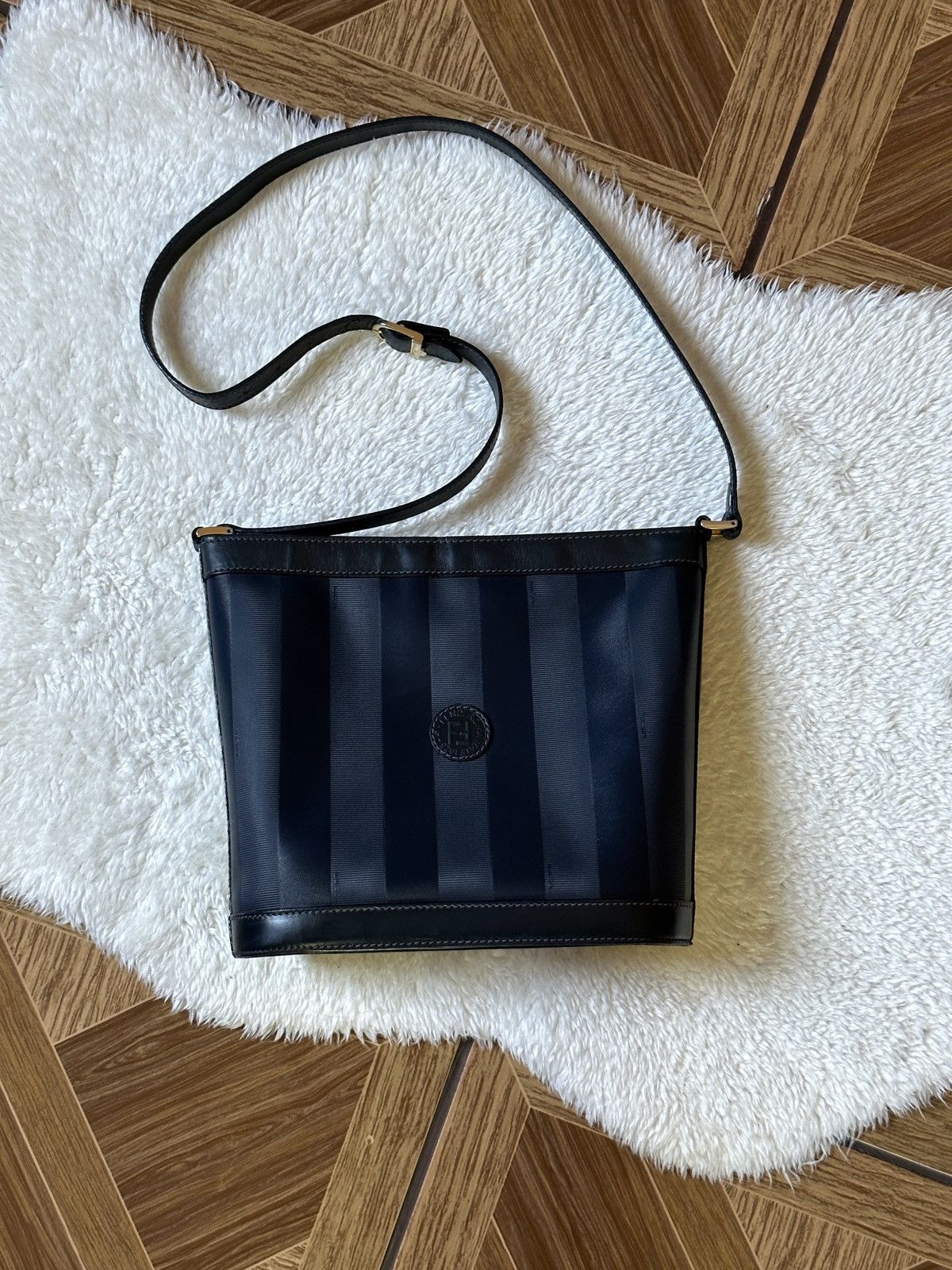 Fendi Vintage Fendi Pequin Striped Shoulder Bag Authentic Italy Size ONE SIZE - 3 Thumbnail