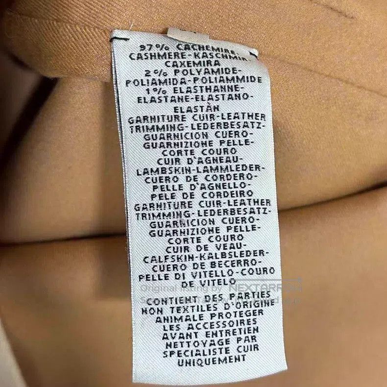 Hermes Hermes Khaki Patch Leather Cashmere Cloak Jacket Size M / US 6-8 / IT 42-44 - 8 Thumbnail