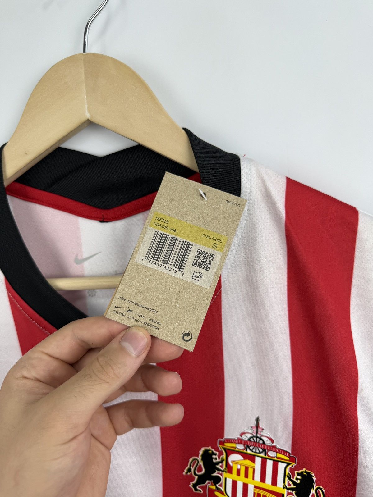Nike 🏴󠁧󠁢󠁥󠁮󠁧󠁿 Y2K Nike Sunderland Soccer Jersey T-Shirt Blokecore Rare Size US S / EU 44-46 / 1 - 8 Thumbnail