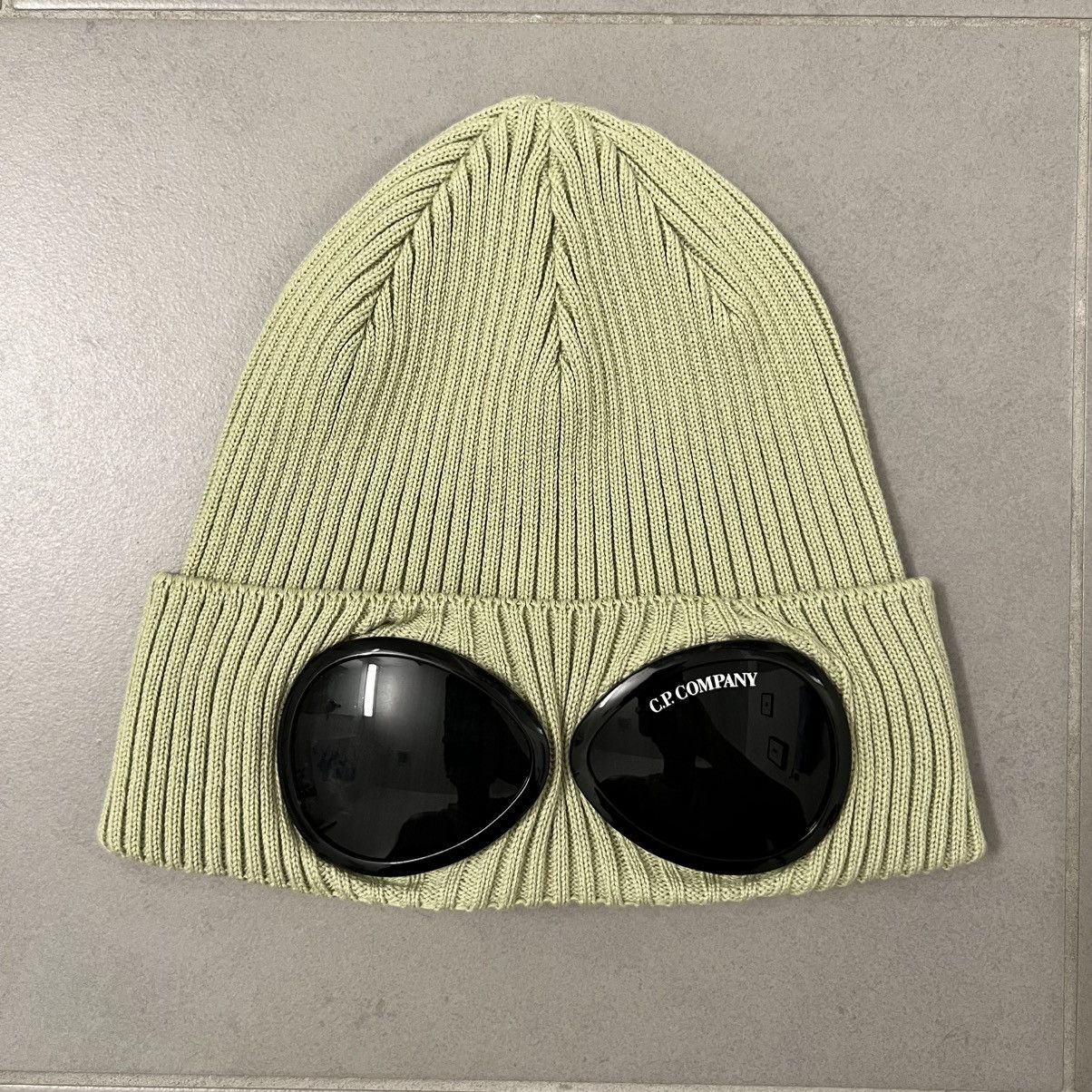 C.P. Company Brand New Men’s C.P. Company Goggle Beanie Green Pear Size ONE SIZE - 1 Thumbnail