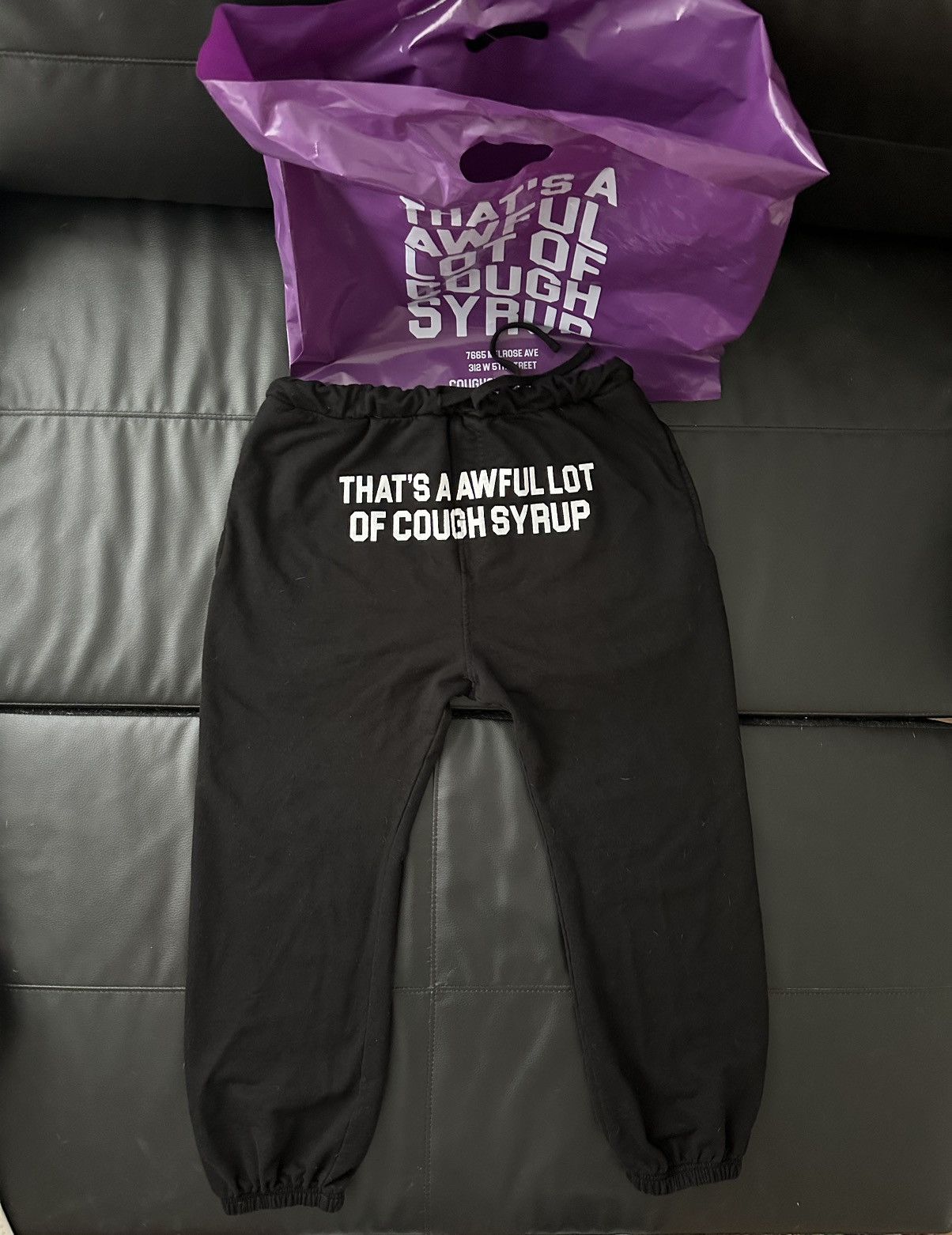 Awful Lot of Cough Syrup Awful lot of cough syrup black sweatpants